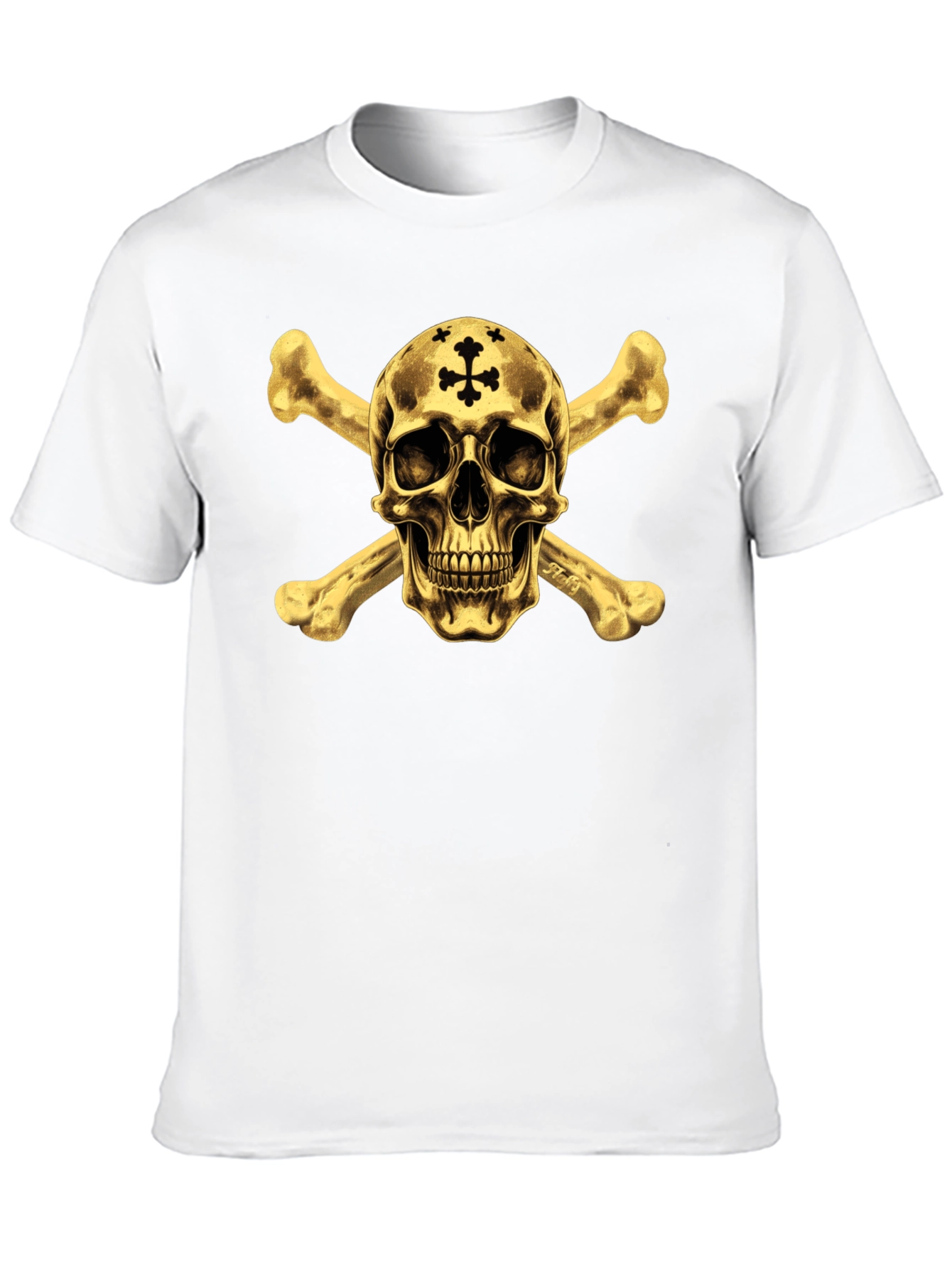 Skull & Crossbones Graphic Tee - Black