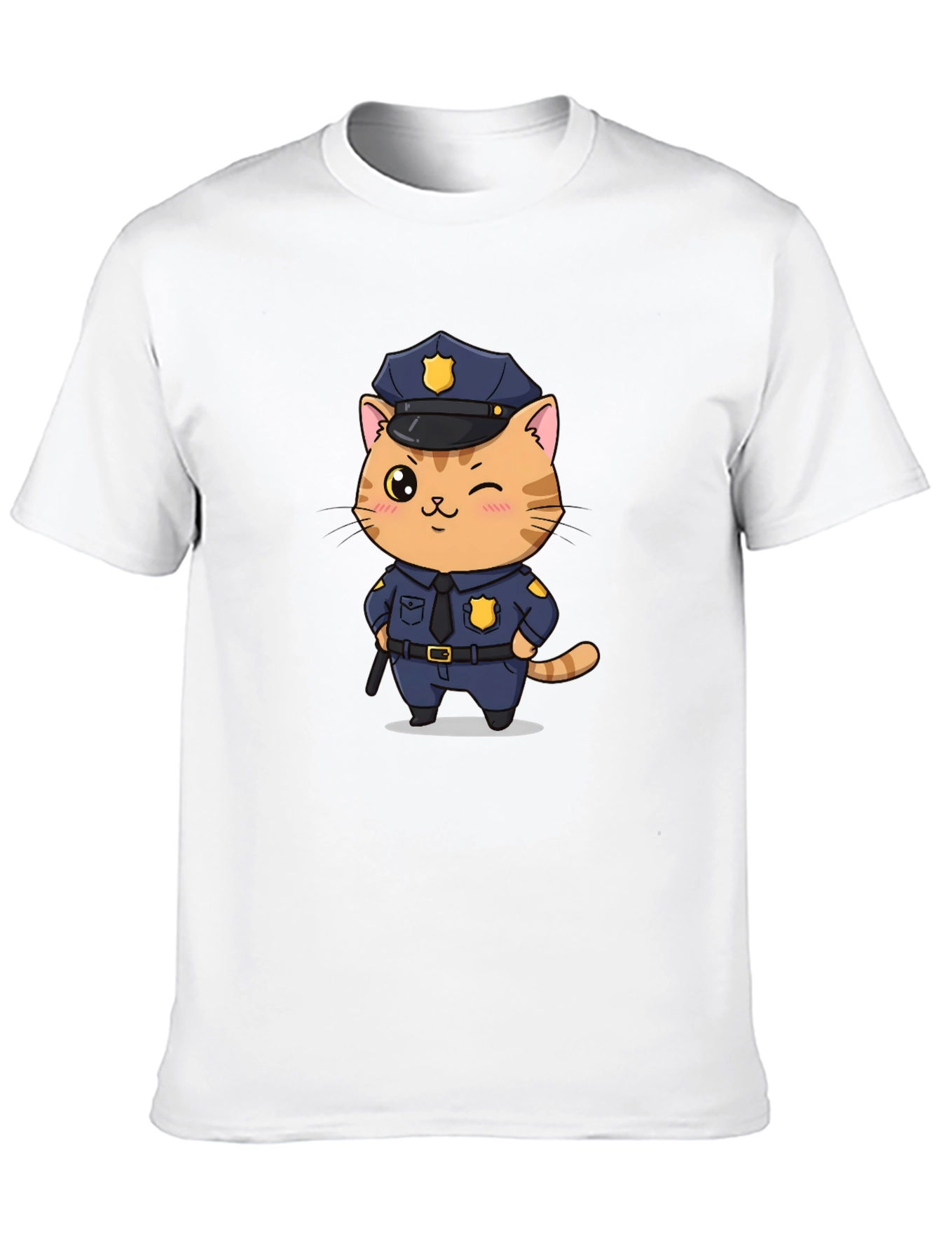 Cat Cop T-Shirt - Funny Police Kitten Tee