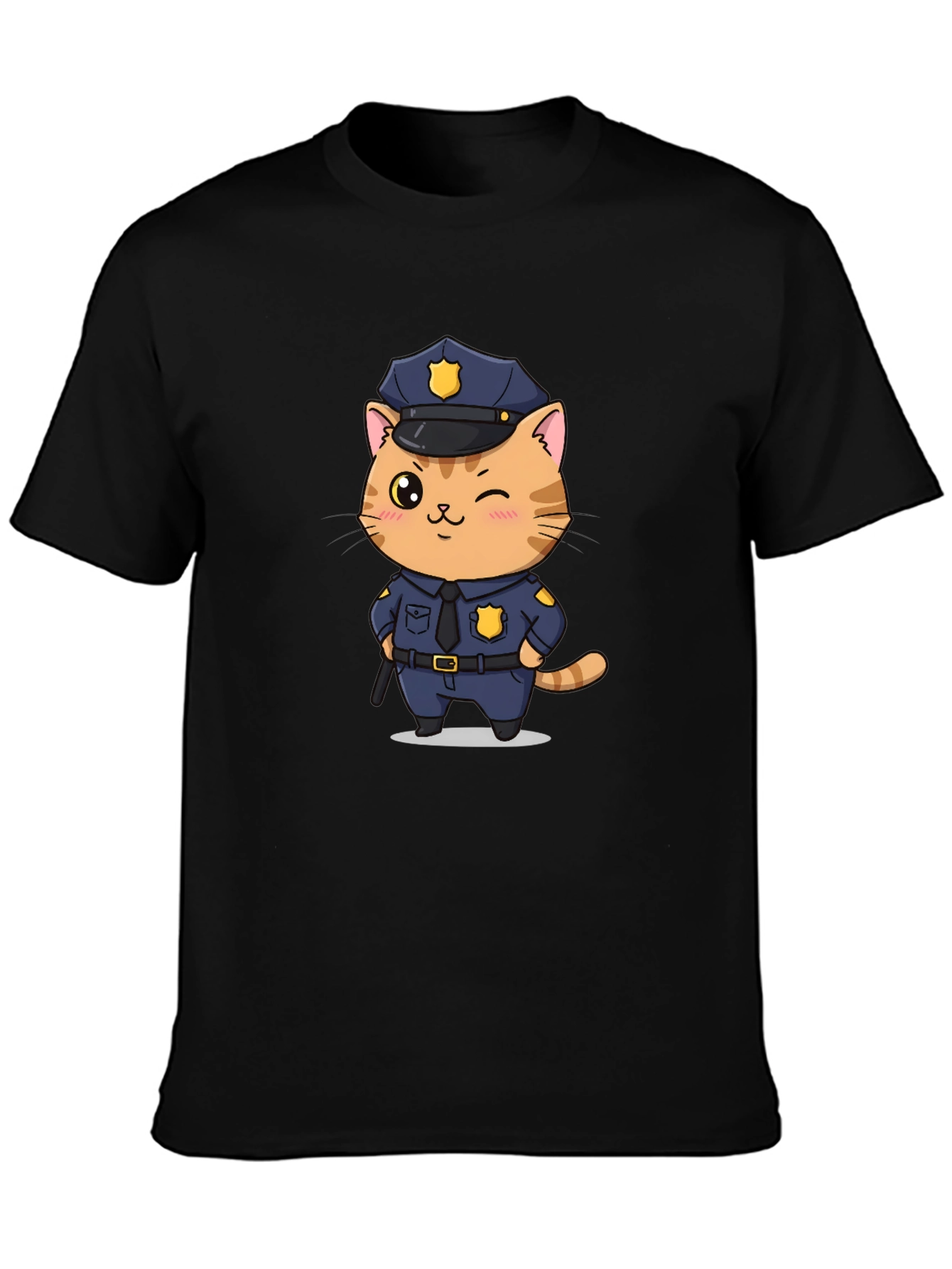 Cat Cop T-Shirt - Funny Police Kitten Tee