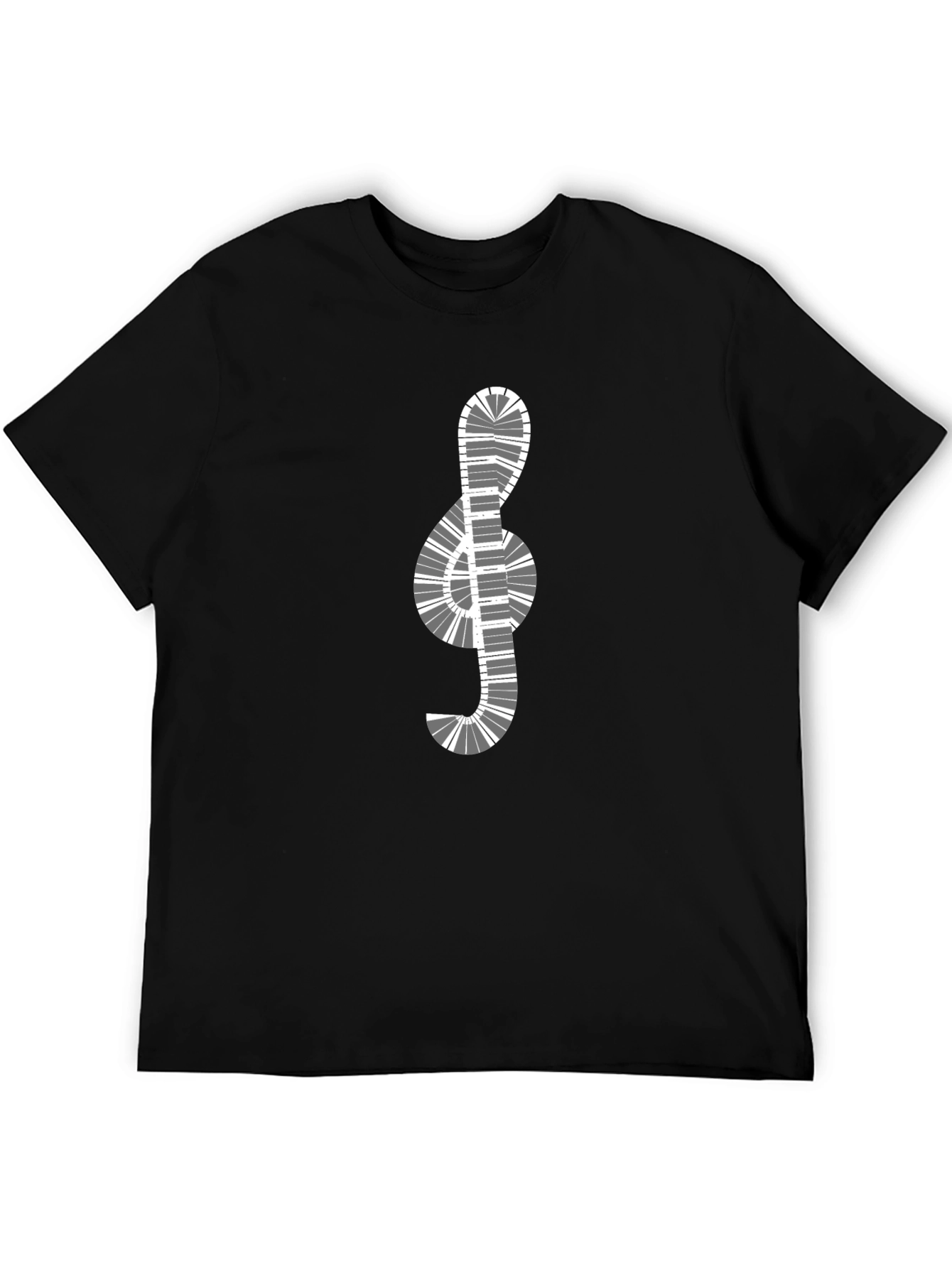 Musical Clef Piano Keys Graphic T-Shirt