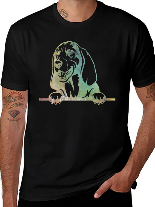 Watercolor Basset Hound Graphic Tee
