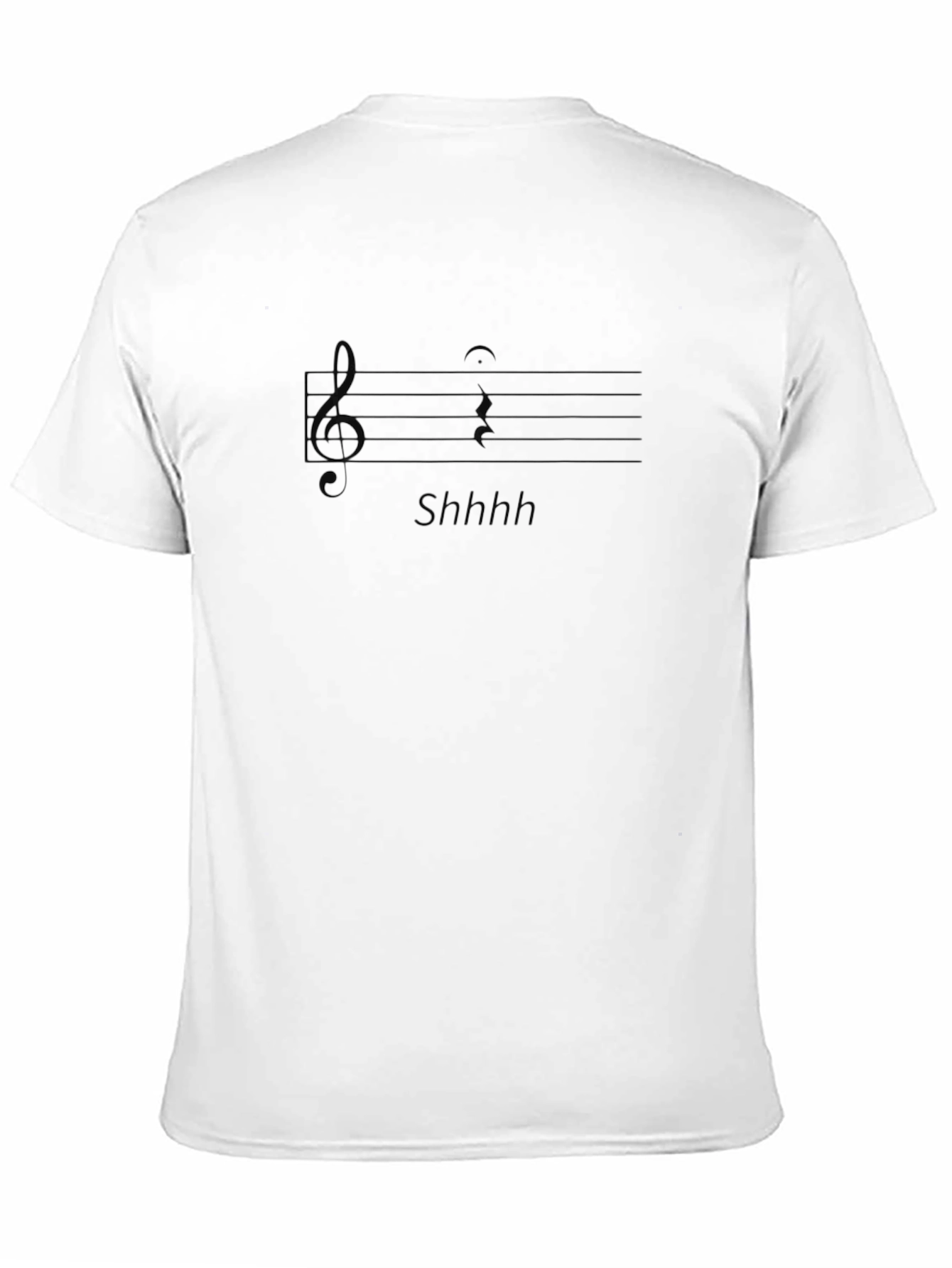 Shhhh Funny Music Black T-Shirt