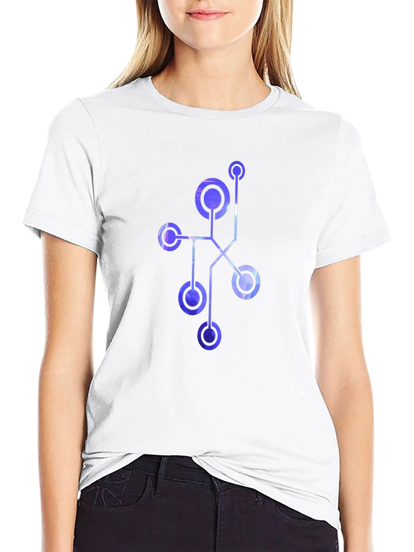 Abstract Geometric Design Mens Black T-Shirt