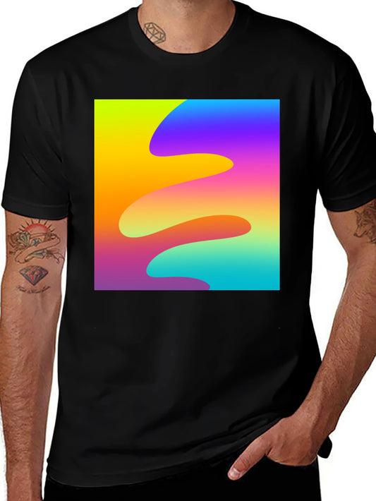Abstract Wave Black T-Shirt