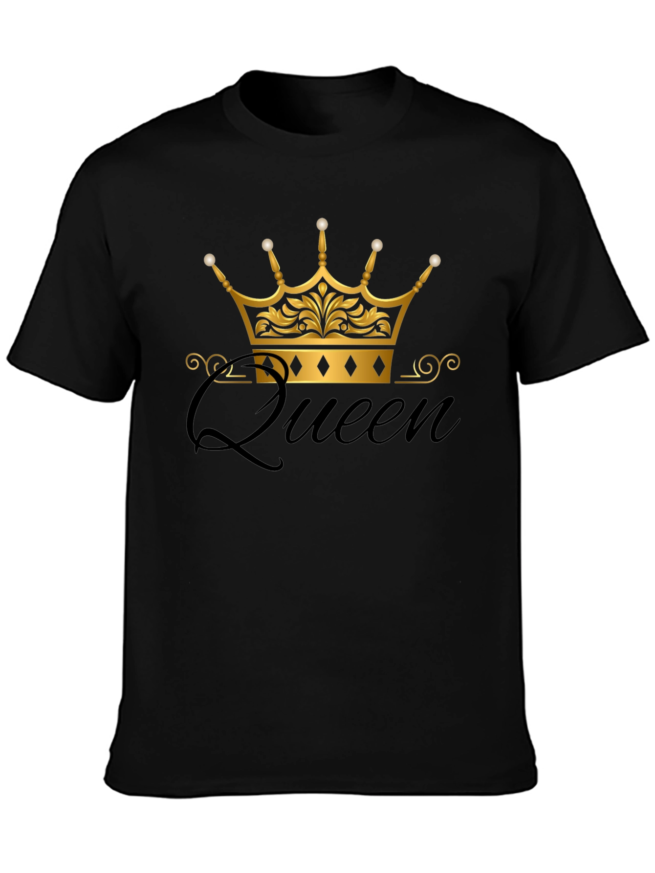 Queen Crown Black T-Shirt