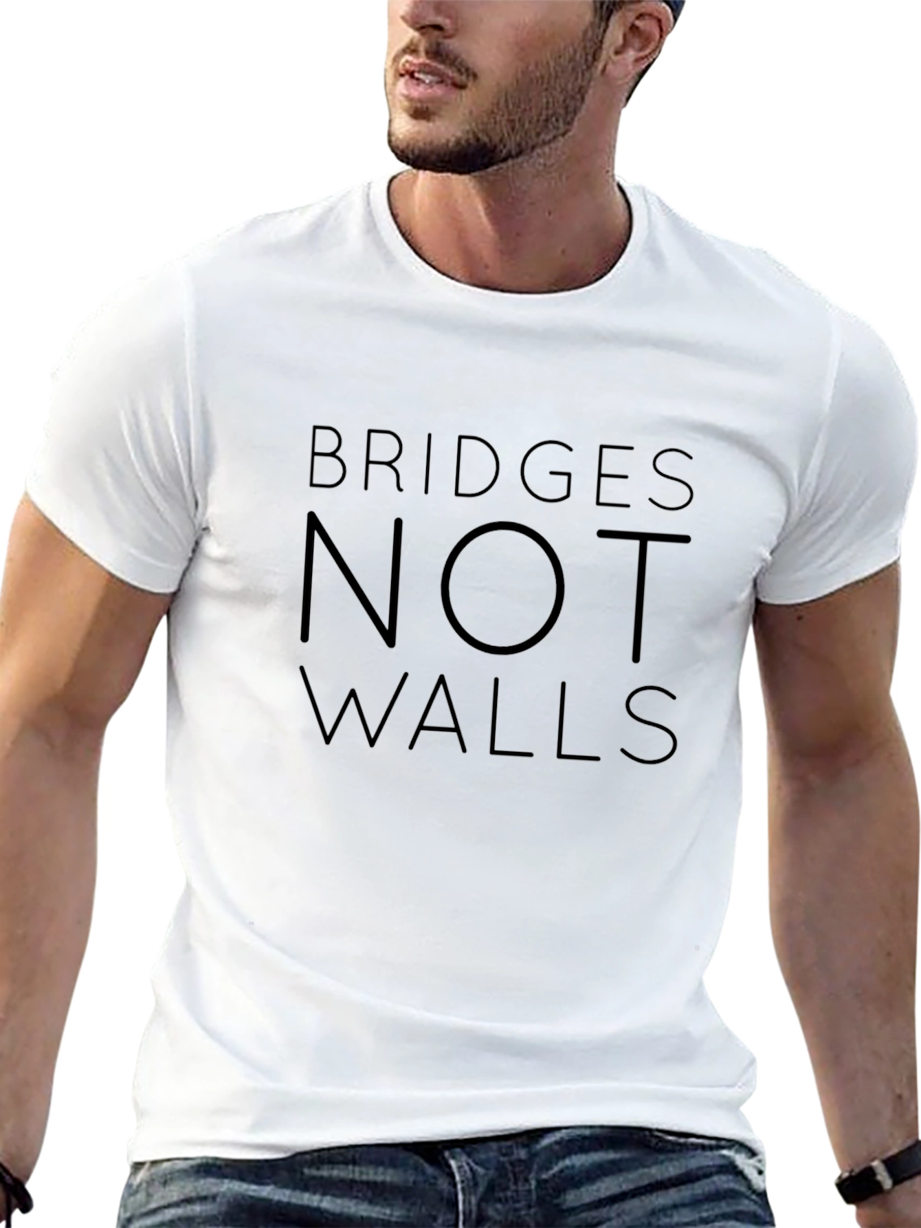 Bridges Not Walls Graphic Tee - Black
