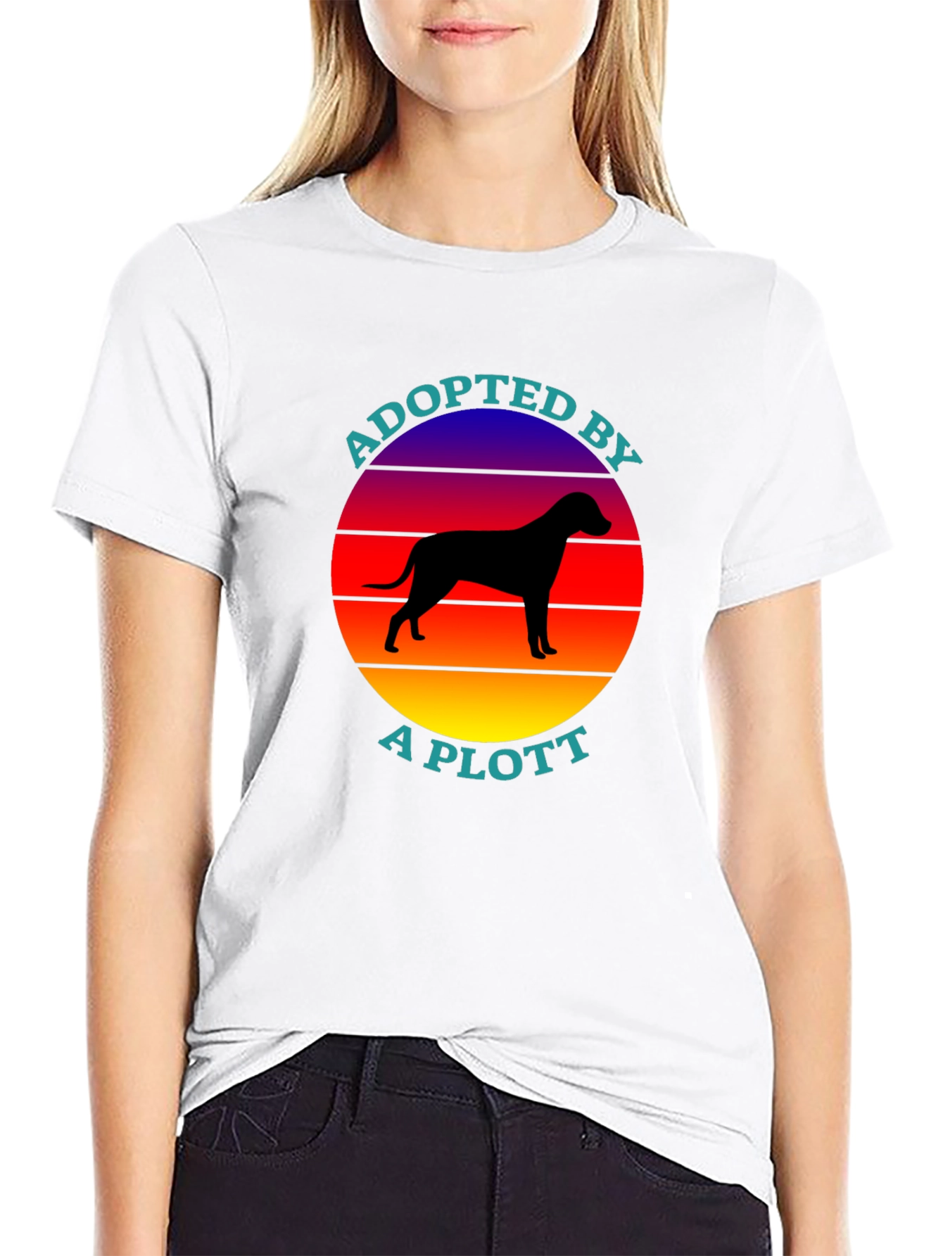 Adopted by a Plott T-Shirt - Dog Lover Tee