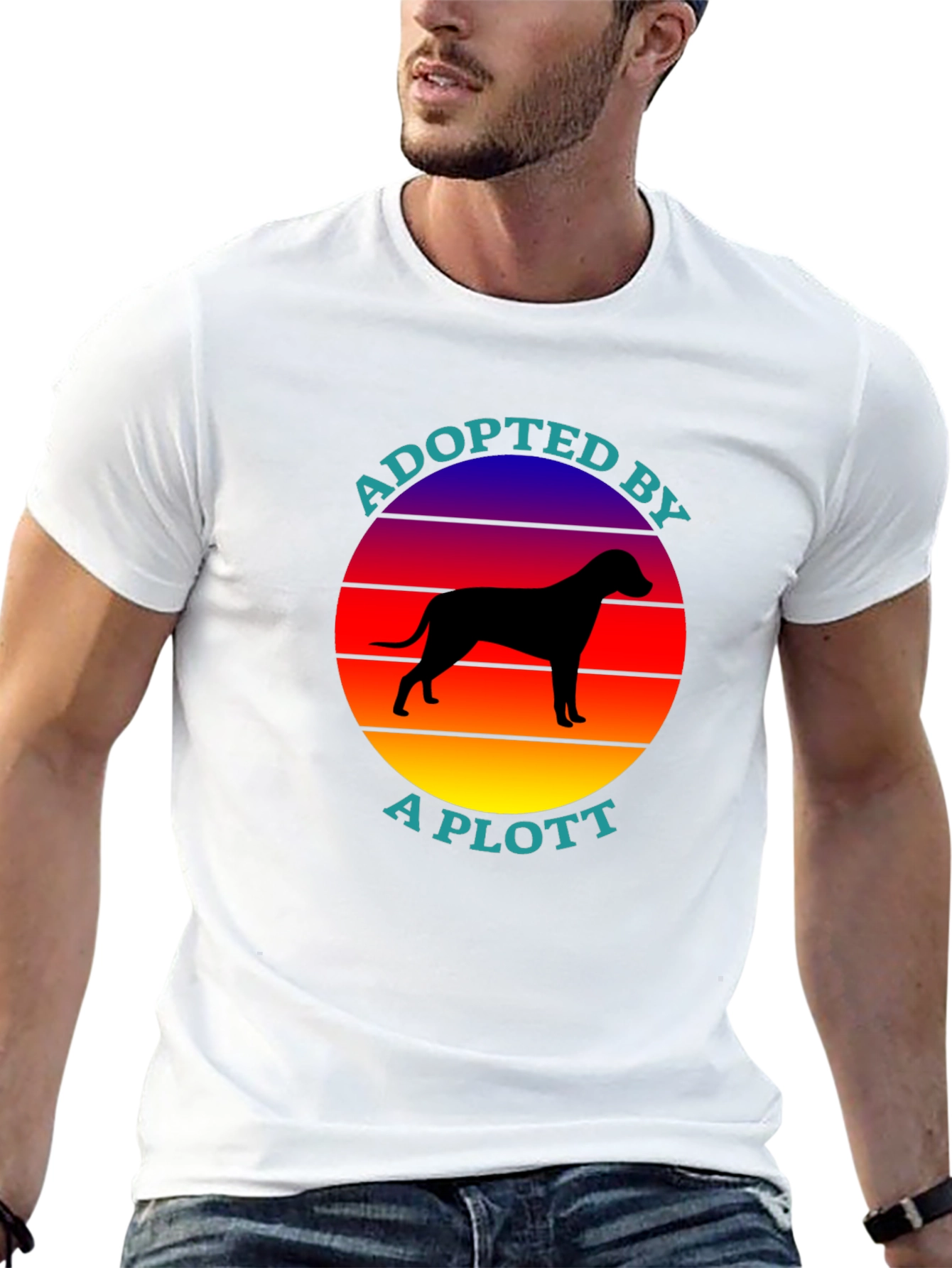 Adopted by a Plott T-Shirt - Dog Lover Tee