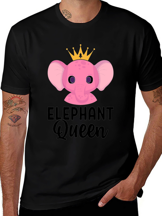 Elephant Queen T-Shirt - Cute Cartoon Design