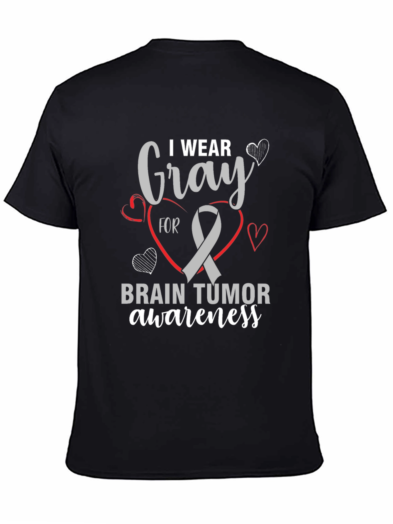 Gray Ribbon Brain Tumor Awareness T-Shirt