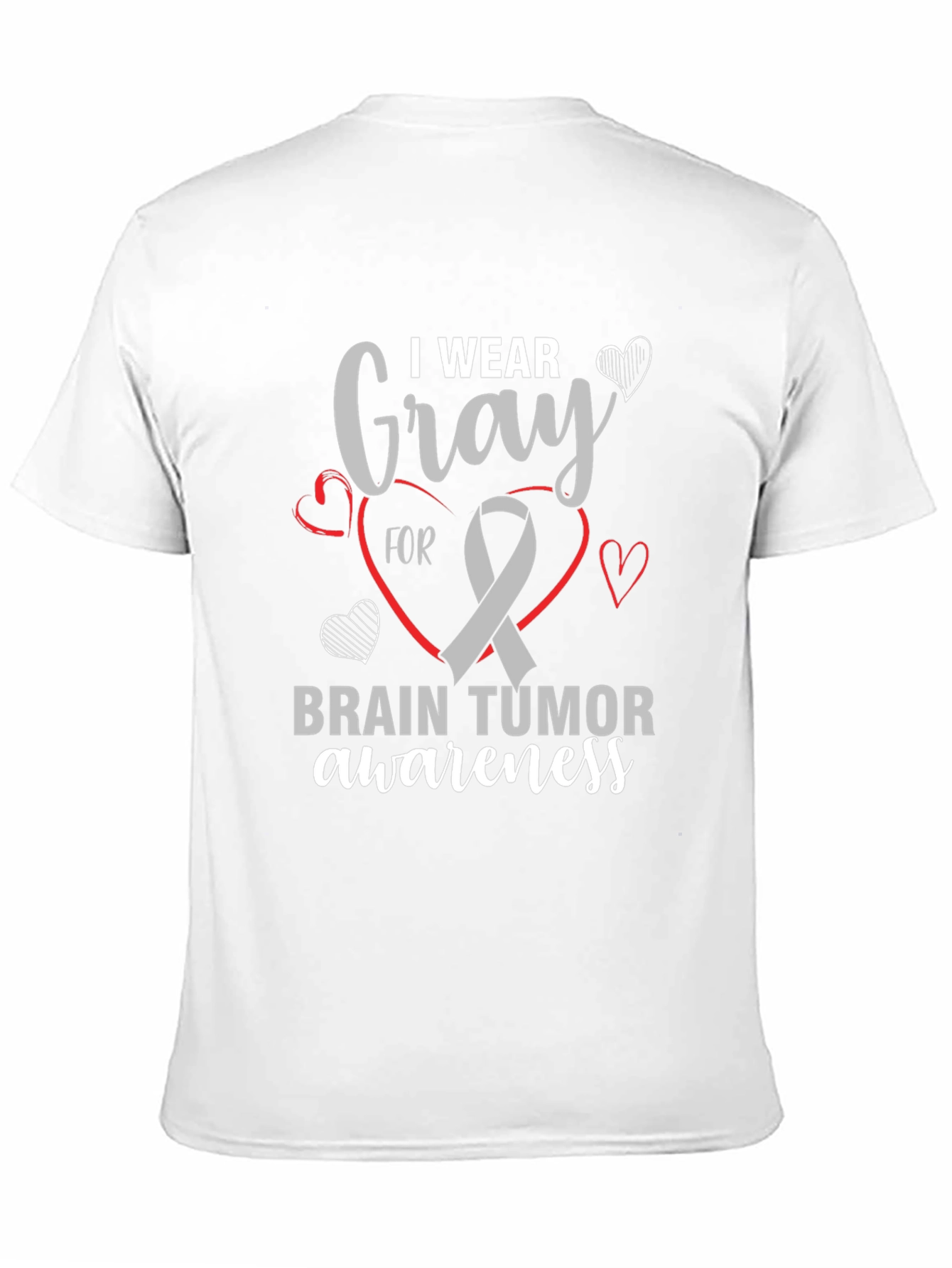 Gray Ribbon Brain Tumor Awareness T-Shirt