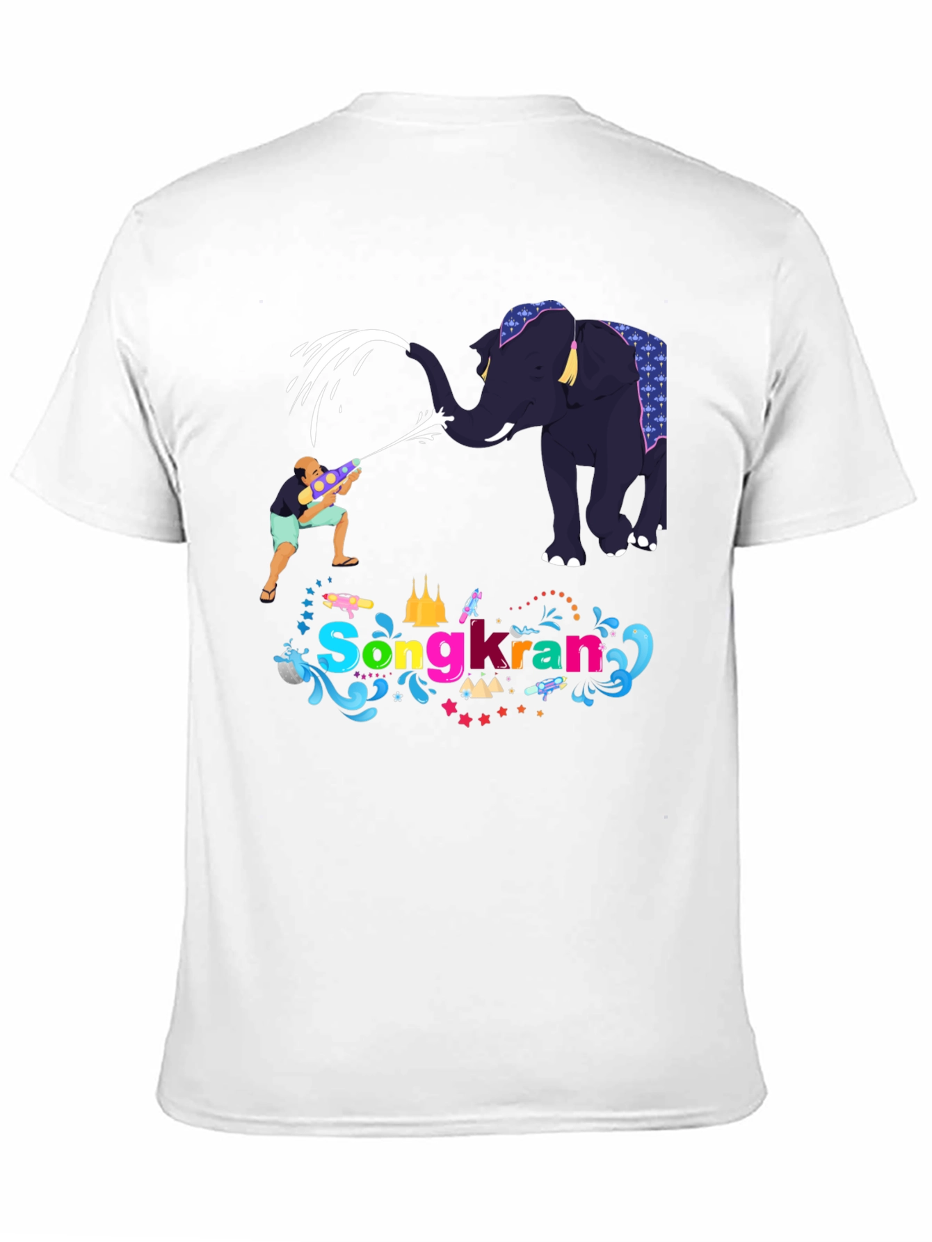 Songkran Festival T-Shirt - Elephant Water Fight