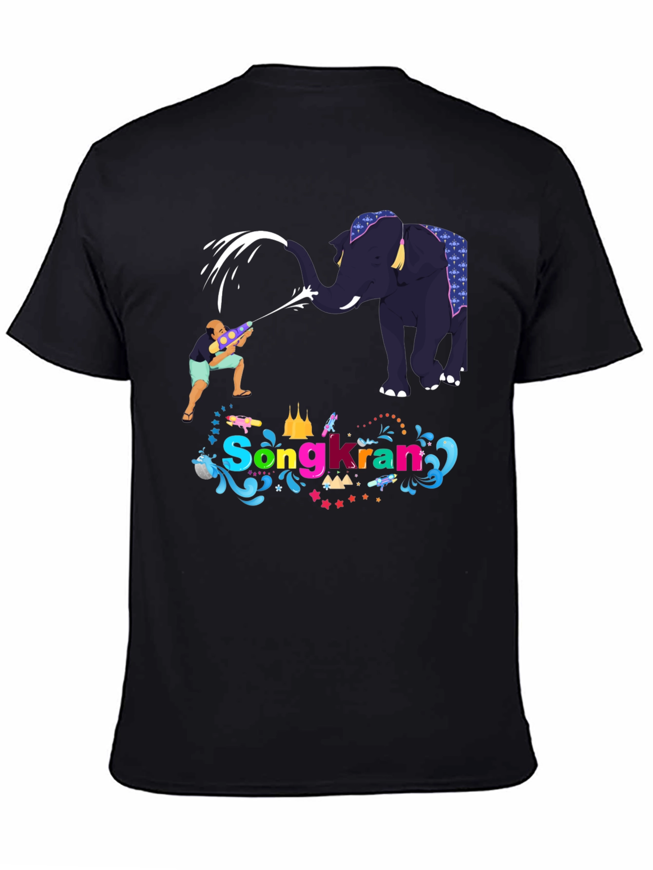 Songkran Festival T-Shirt - Elephant Water Fight