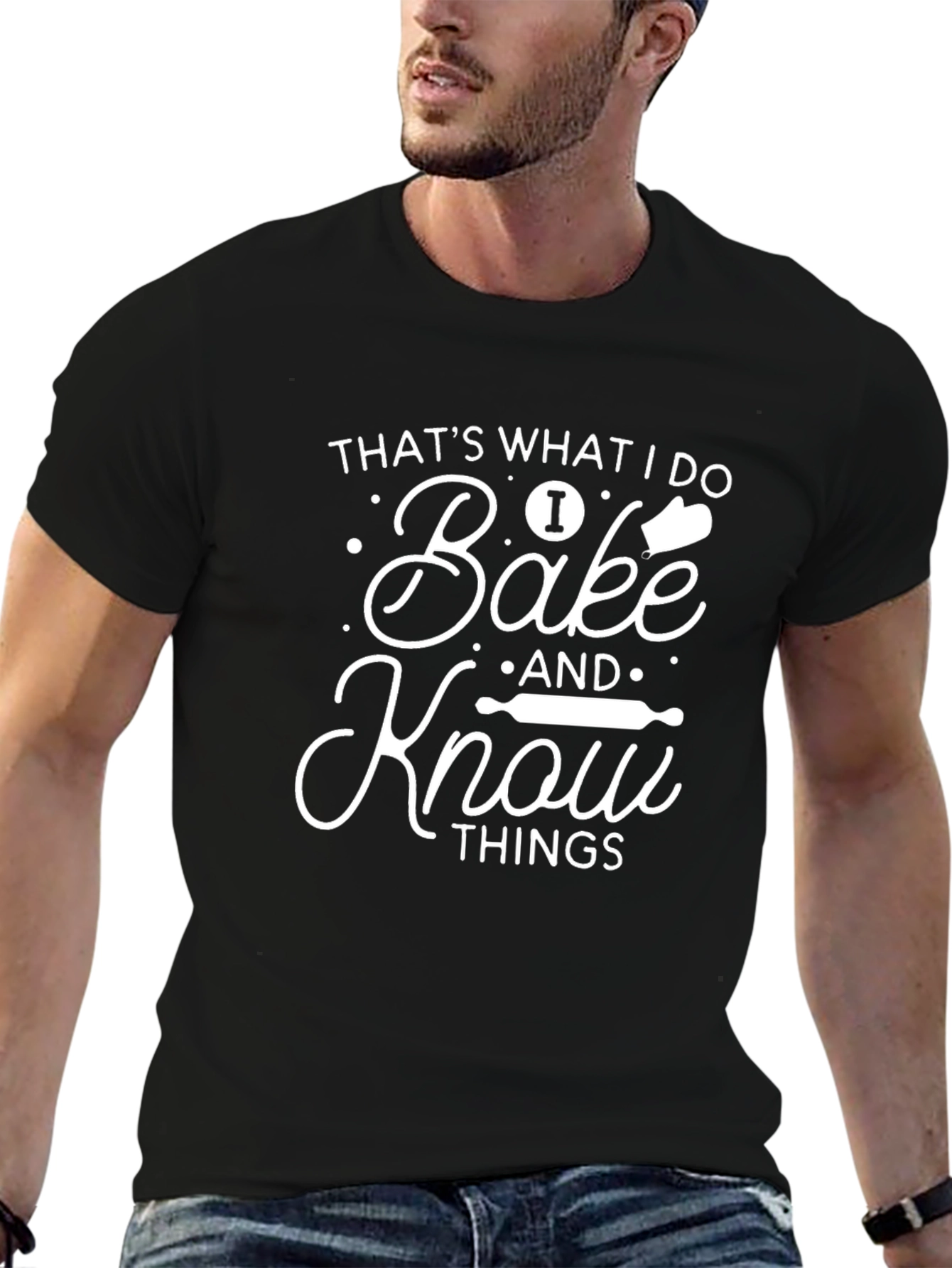 Bake and Know Things Black T-Shirt