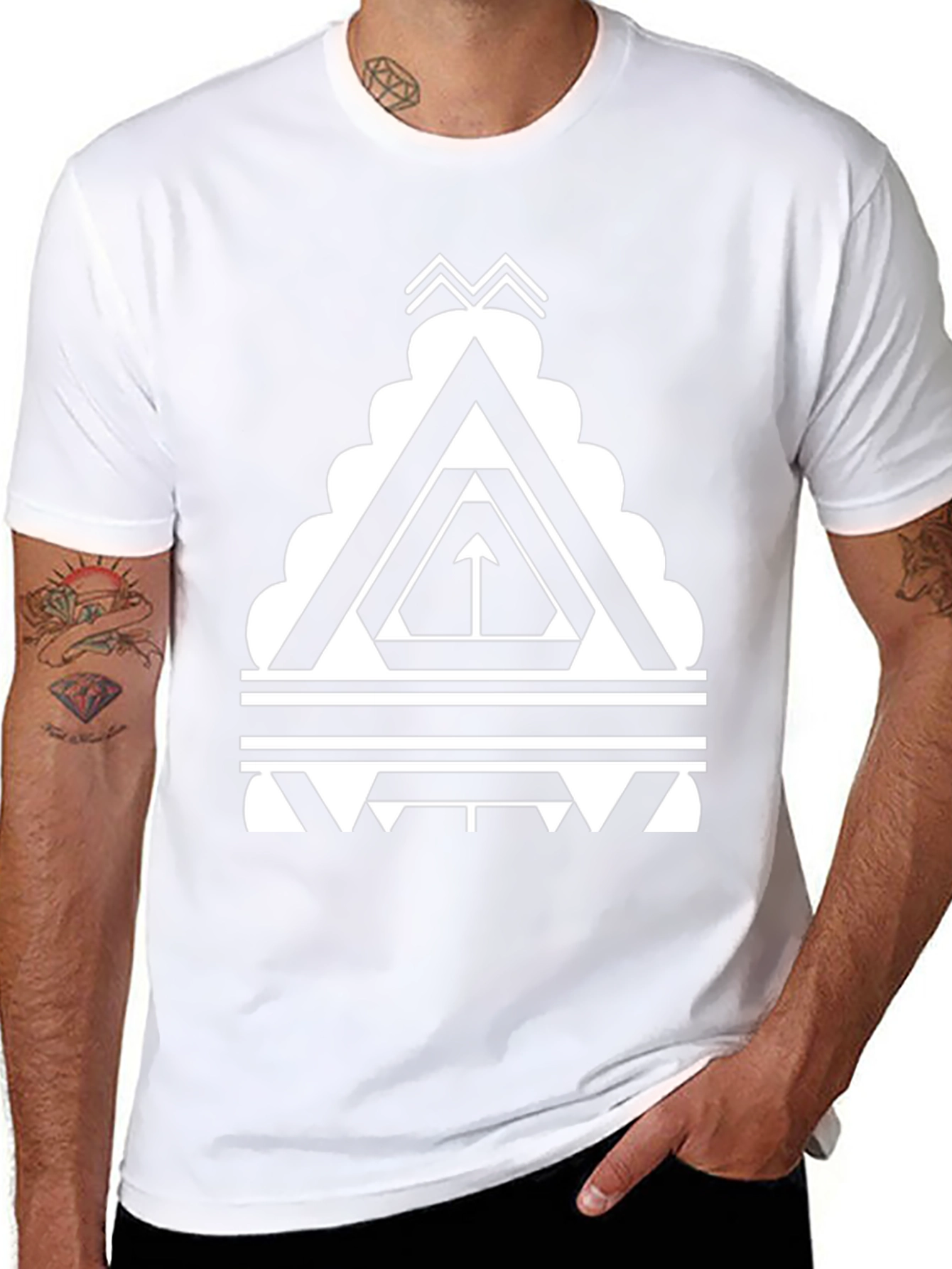 Geometric Triangle T-Shirt - Modern Graphic Tee