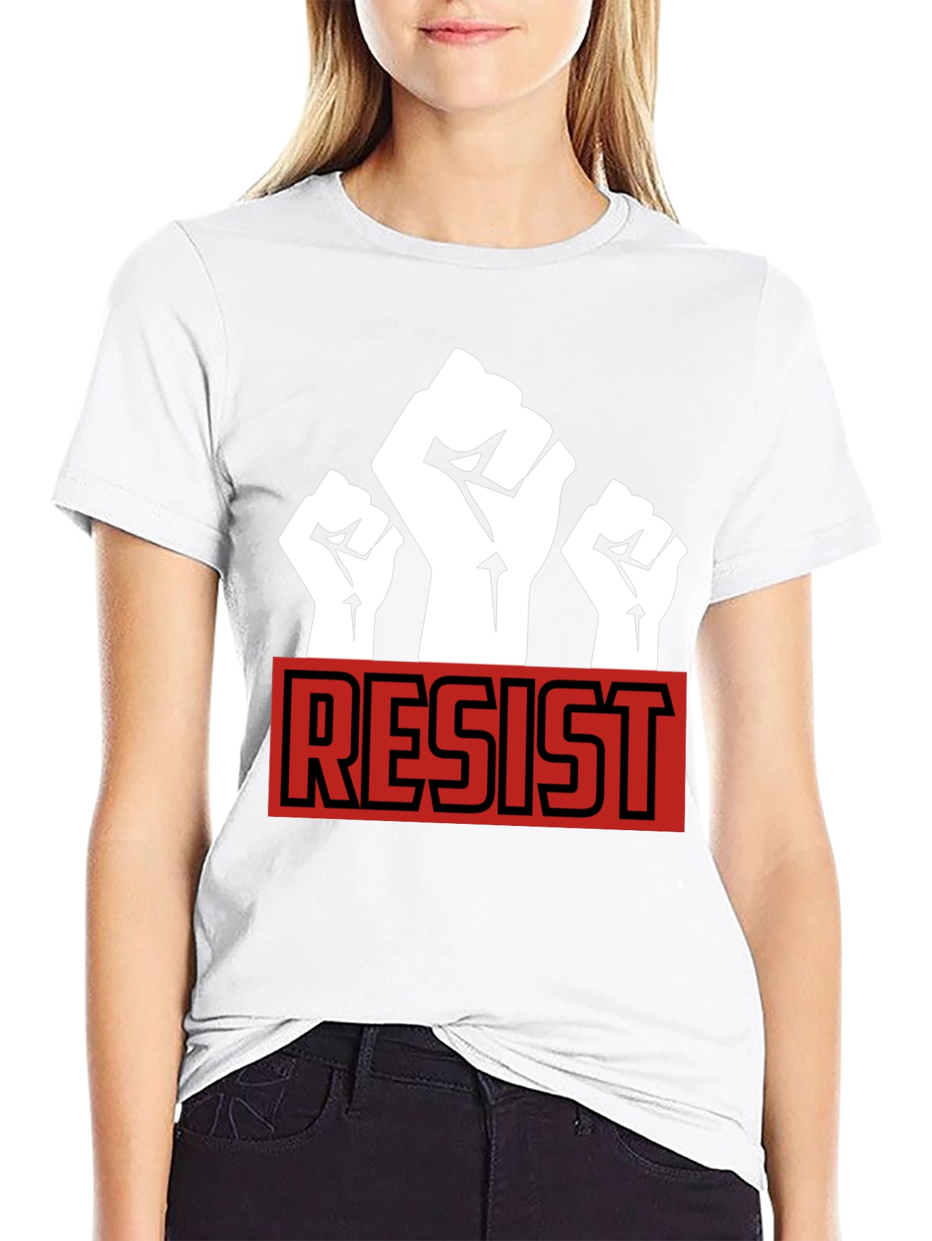 Resist Fist Graphic T-Shirt - Black