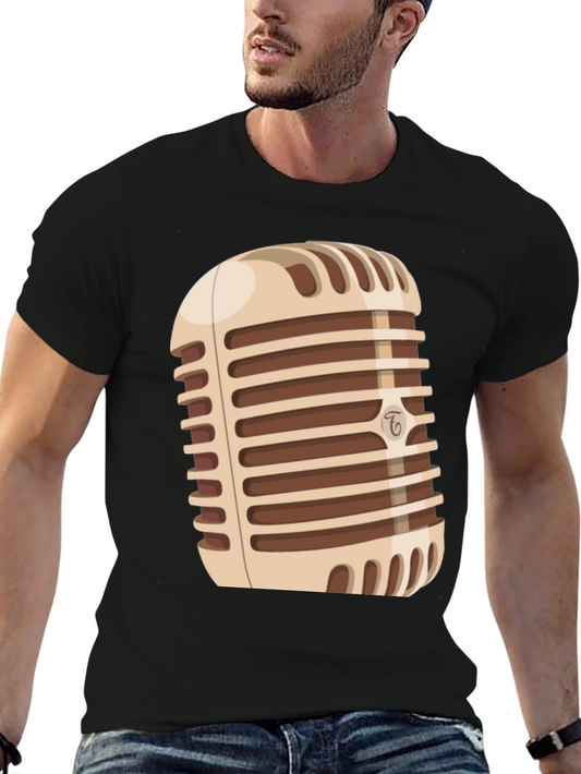 Vintage Microphone Graphic T-Shirt