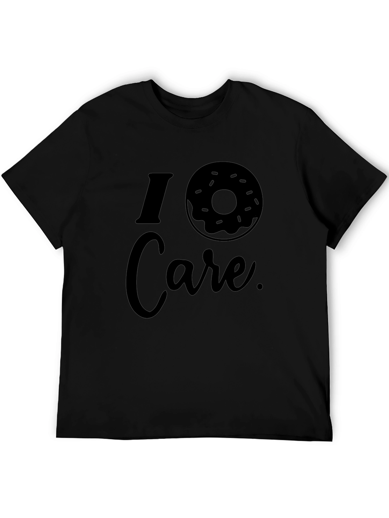 I Donut Care Black Graphic Tee