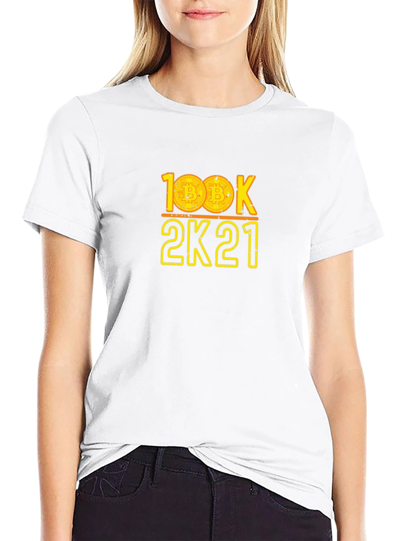 Bitcoin 100K 2K21 Graphic Tee - Crypto HODL!