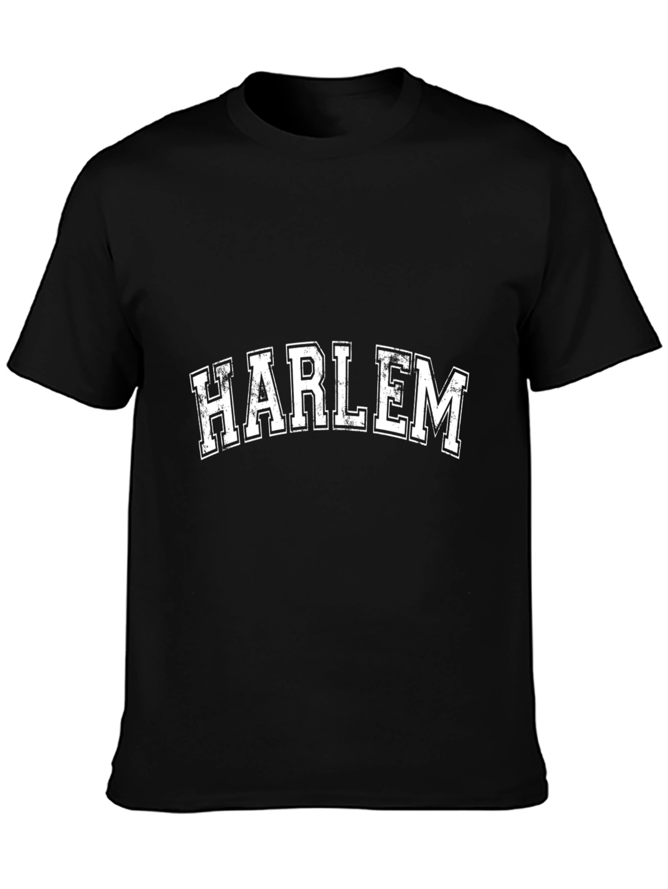 Harlem Graphic Tee - Classic Black Cotton T-Shirt