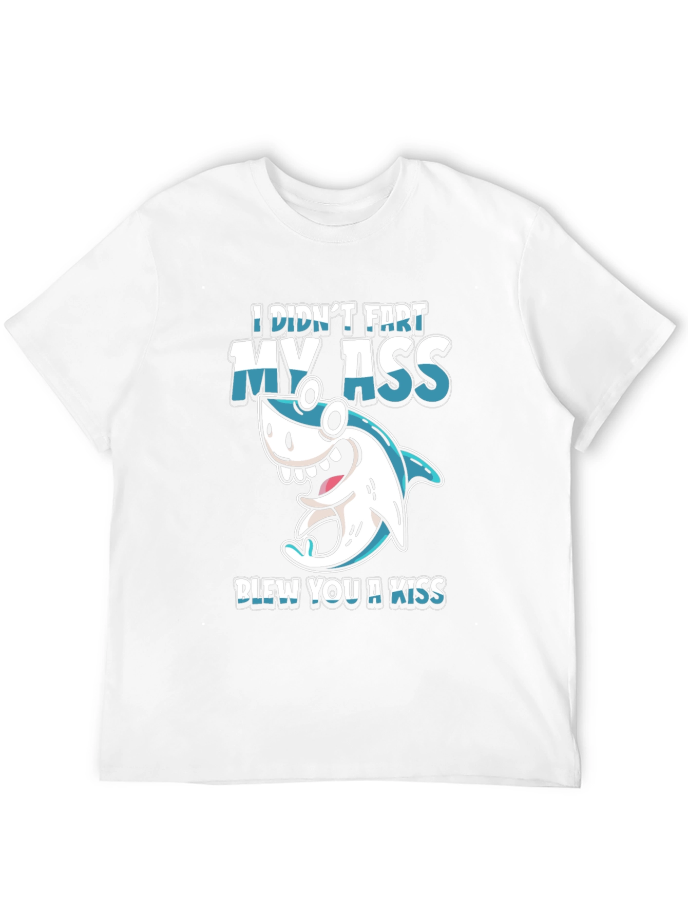 Funny Shark Fart Kiss T-Shirt - Humor Tee