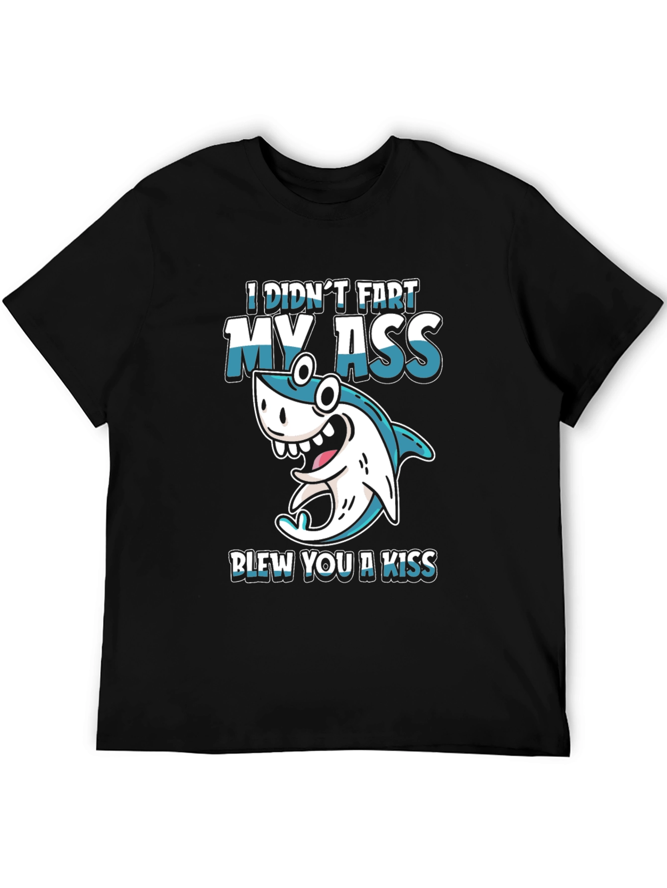 Funny Shark Fart Kiss T-Shirt - Humor Tee
