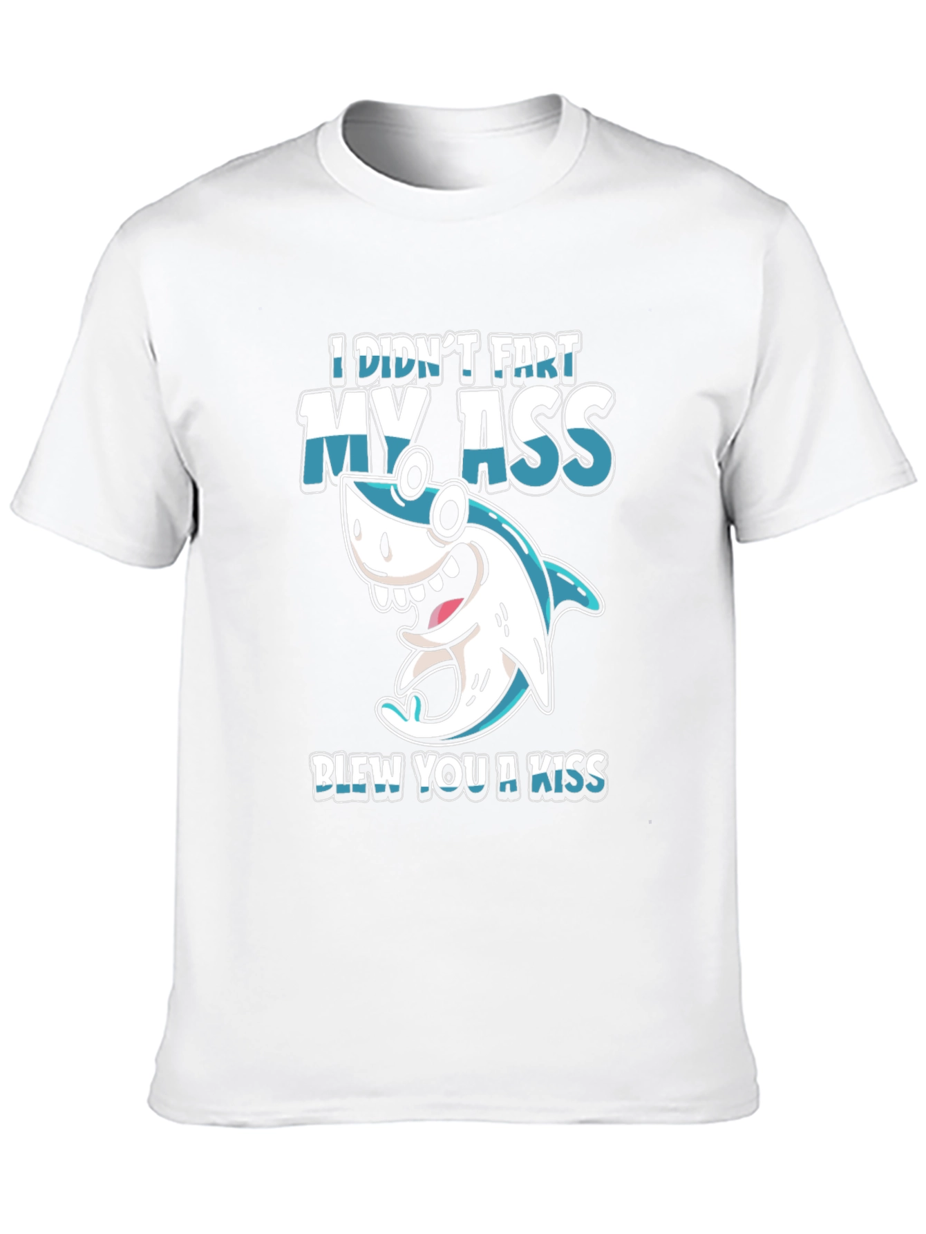 Funny Shark Fart Kiss T-Shirt - Humor Tee