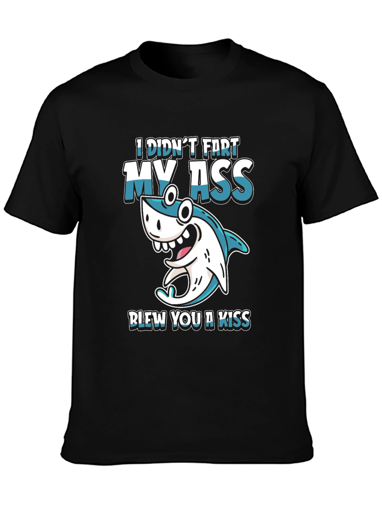 Funny Shark Fart Kiss T-Shirt - Humor Tee