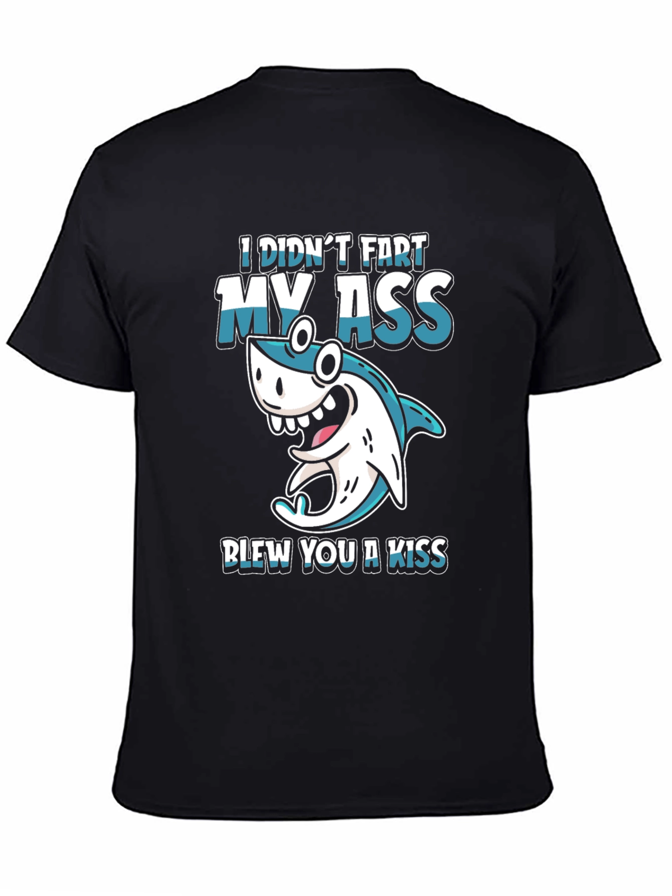 Funny Shark Fart Kiss T-Shirt - Humor Tee