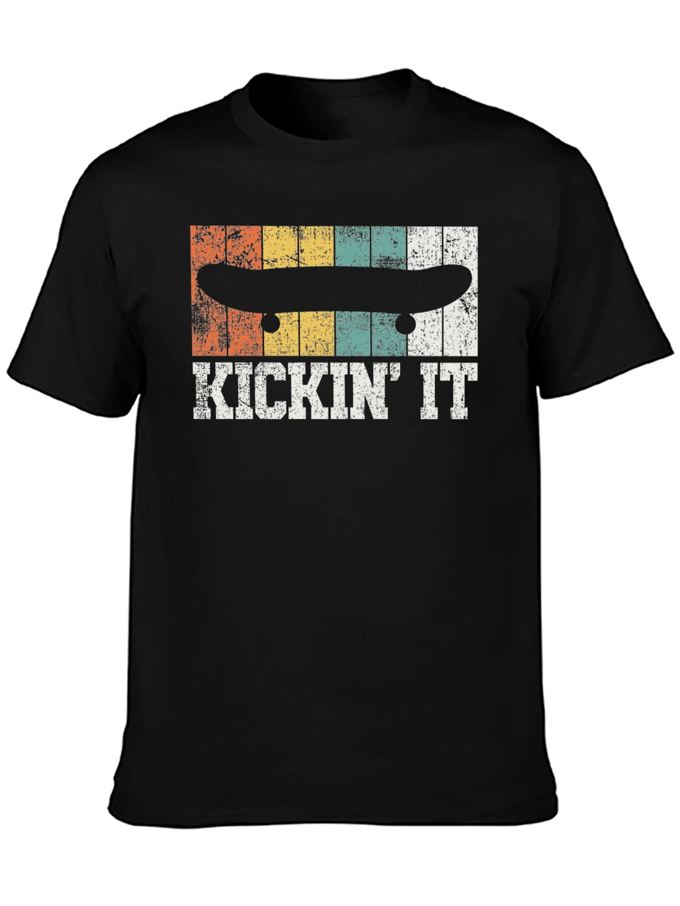 Kickin It Skateboard T-Shirt - Retro Style
