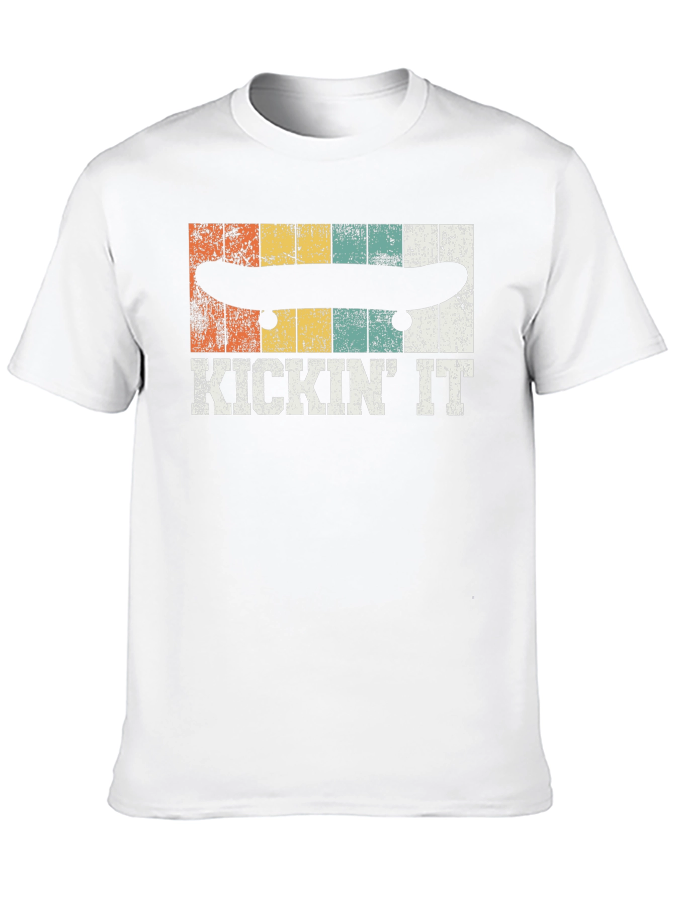 Kickin It Skateboard T-Shirt - Retro Style