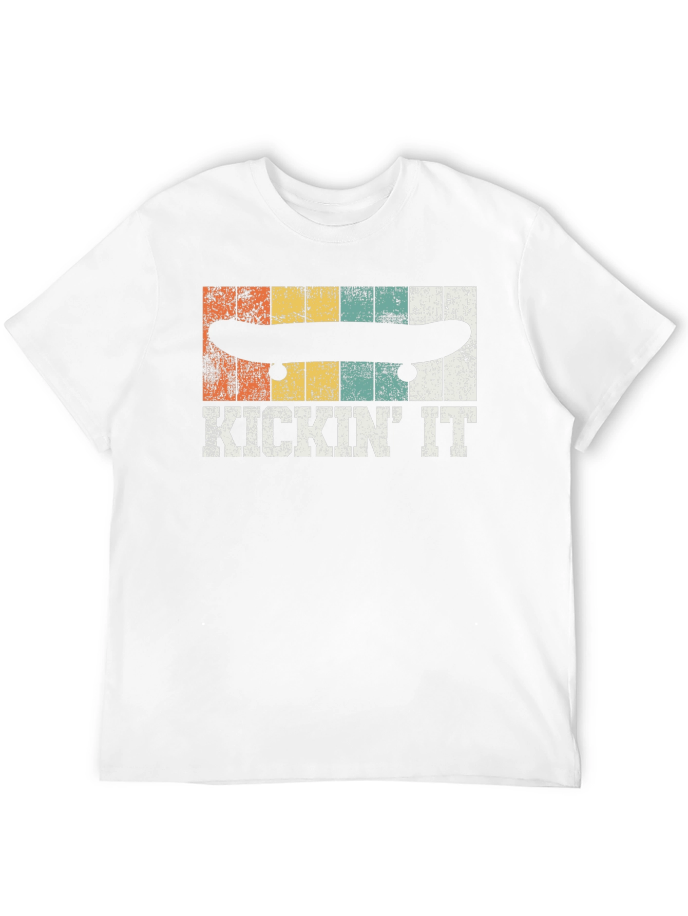 Kickin It Skateboard T-Shirt - Retro Style