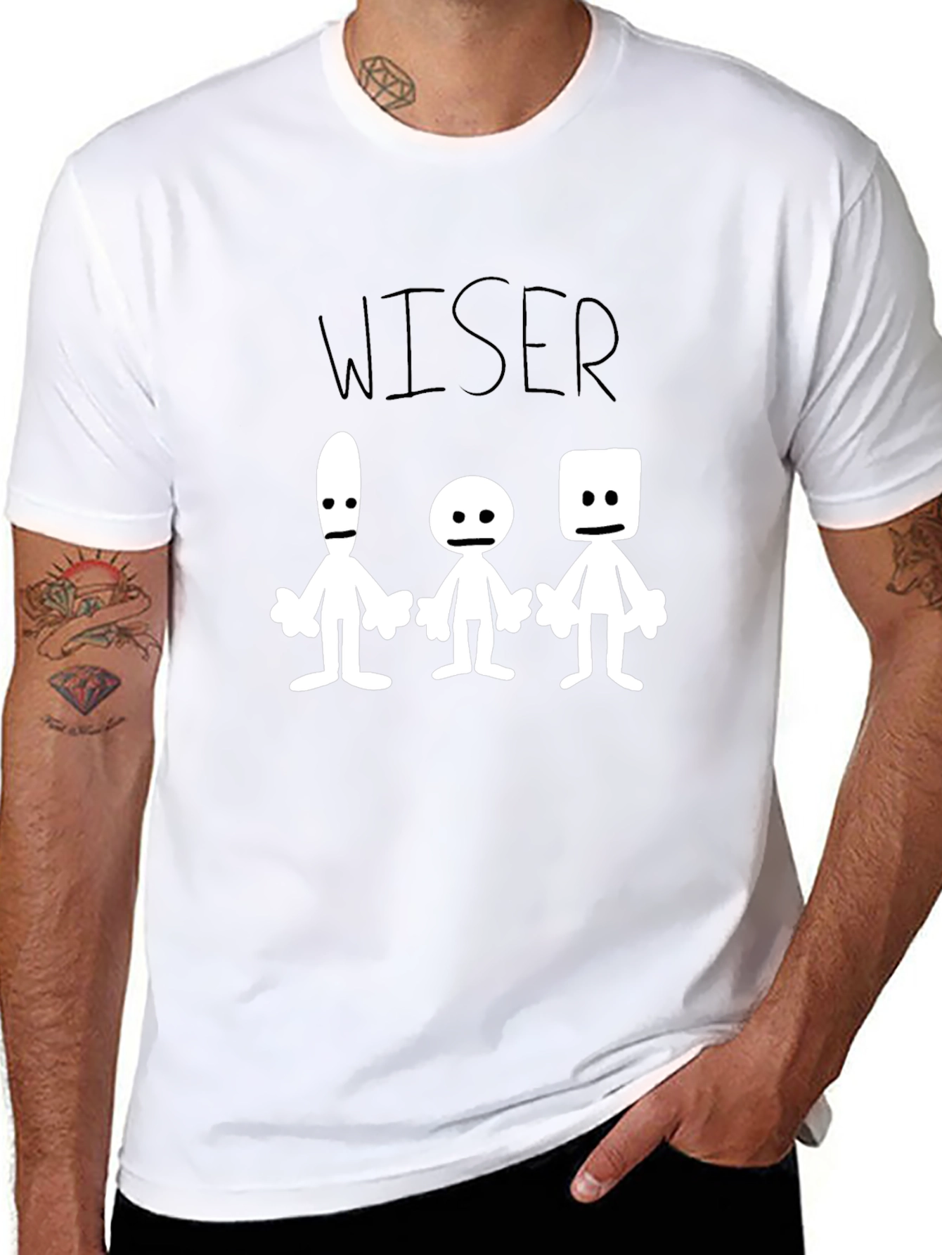 Wiser T-Shirt Graphic Print Black Crew Neck