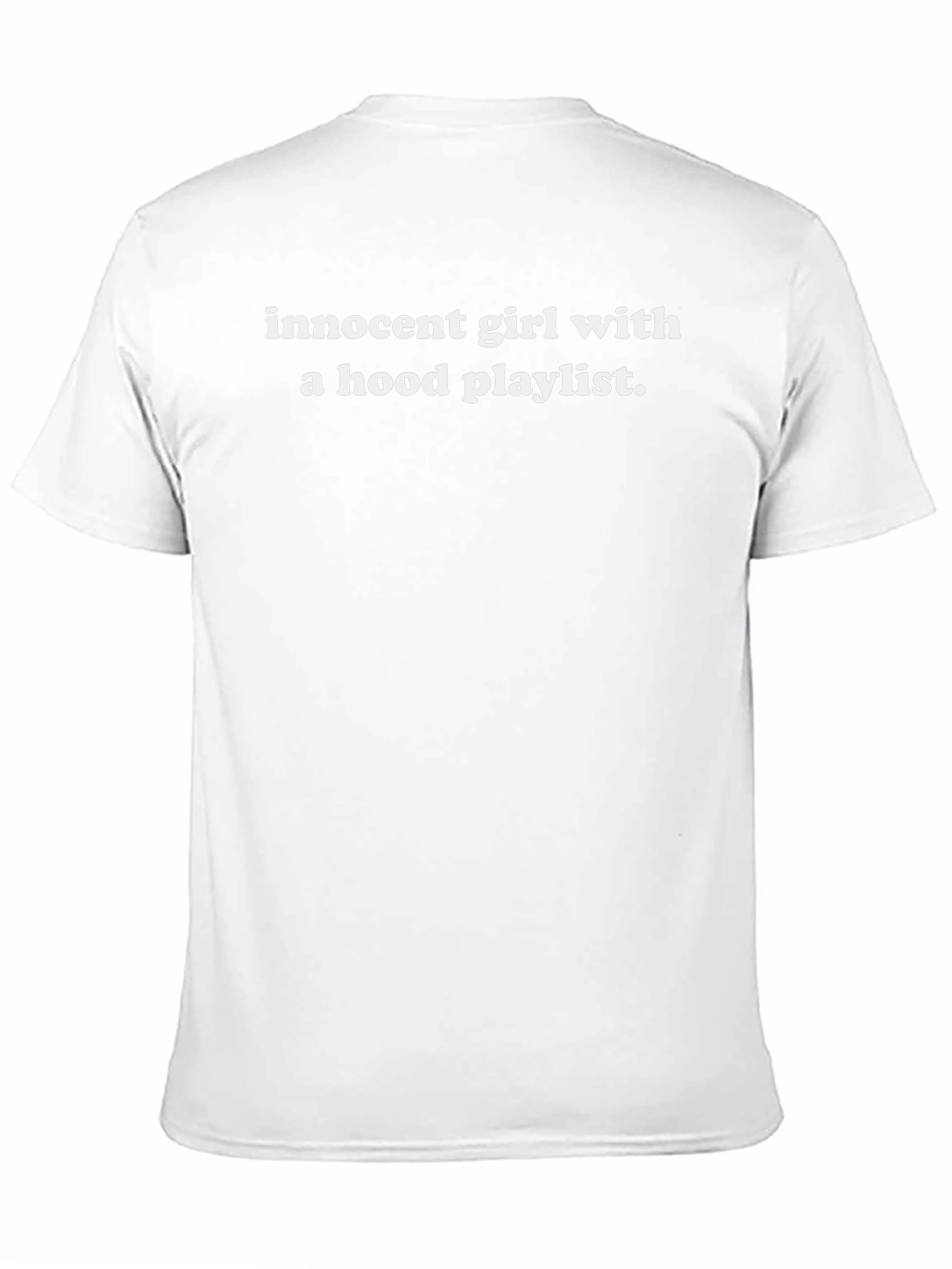 Innocent Girl Hood Playlist Black T-Shirt
