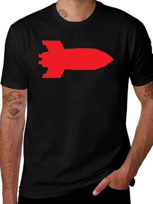 Red Rocket Graphic T-Shirt - Classic Style