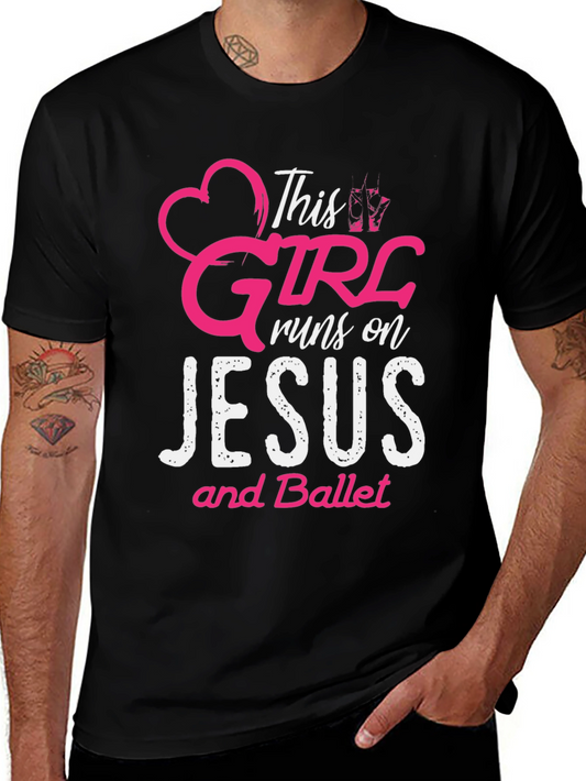 This Girl Runs on Jesus and Ballet T-Shirt