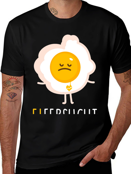 Sad Egg Graphic Tee - Unique Humor T-Shirt