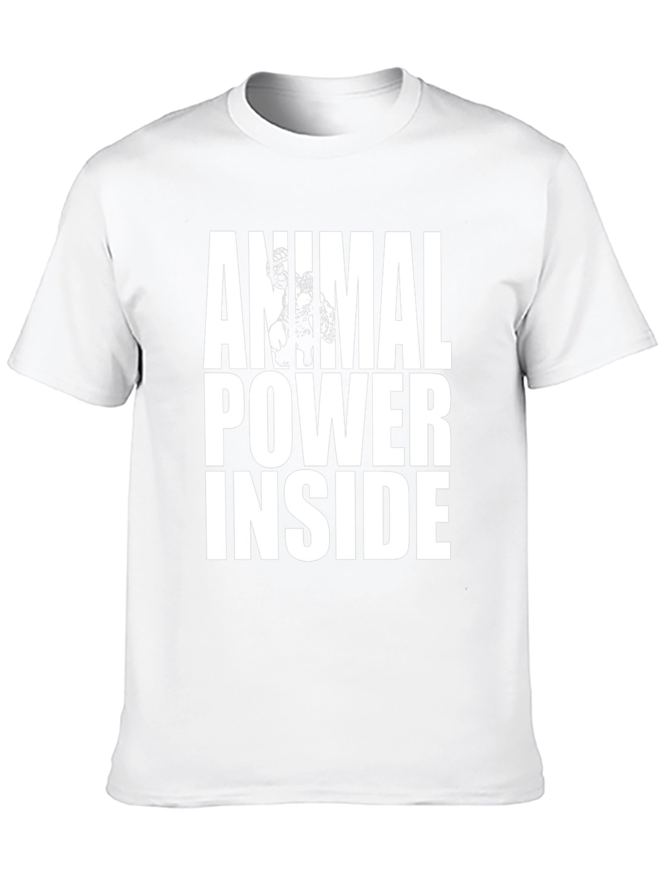 Animal Power Inside Black Graphic Tee