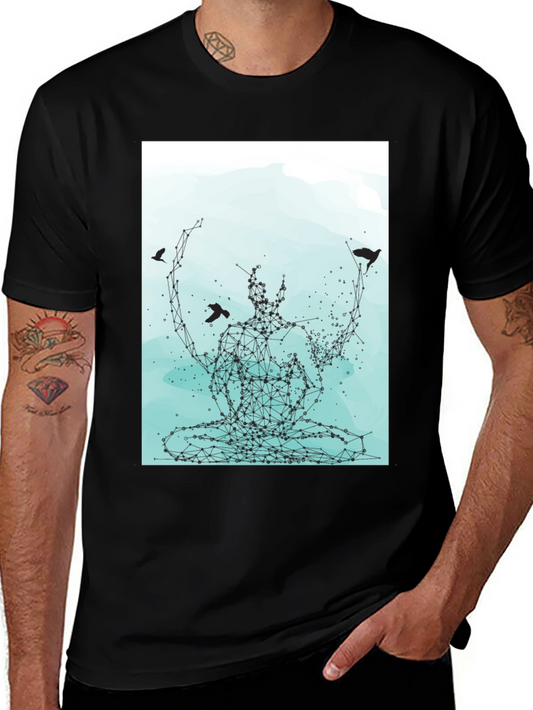 Meditative Connection Graphic Tee - Black