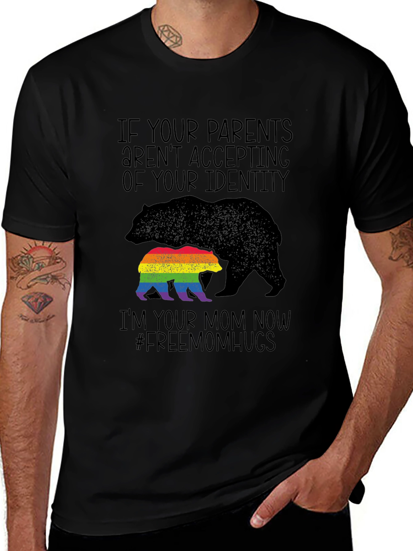 Supportive Bear Mom LGBT Pride T-Shirt