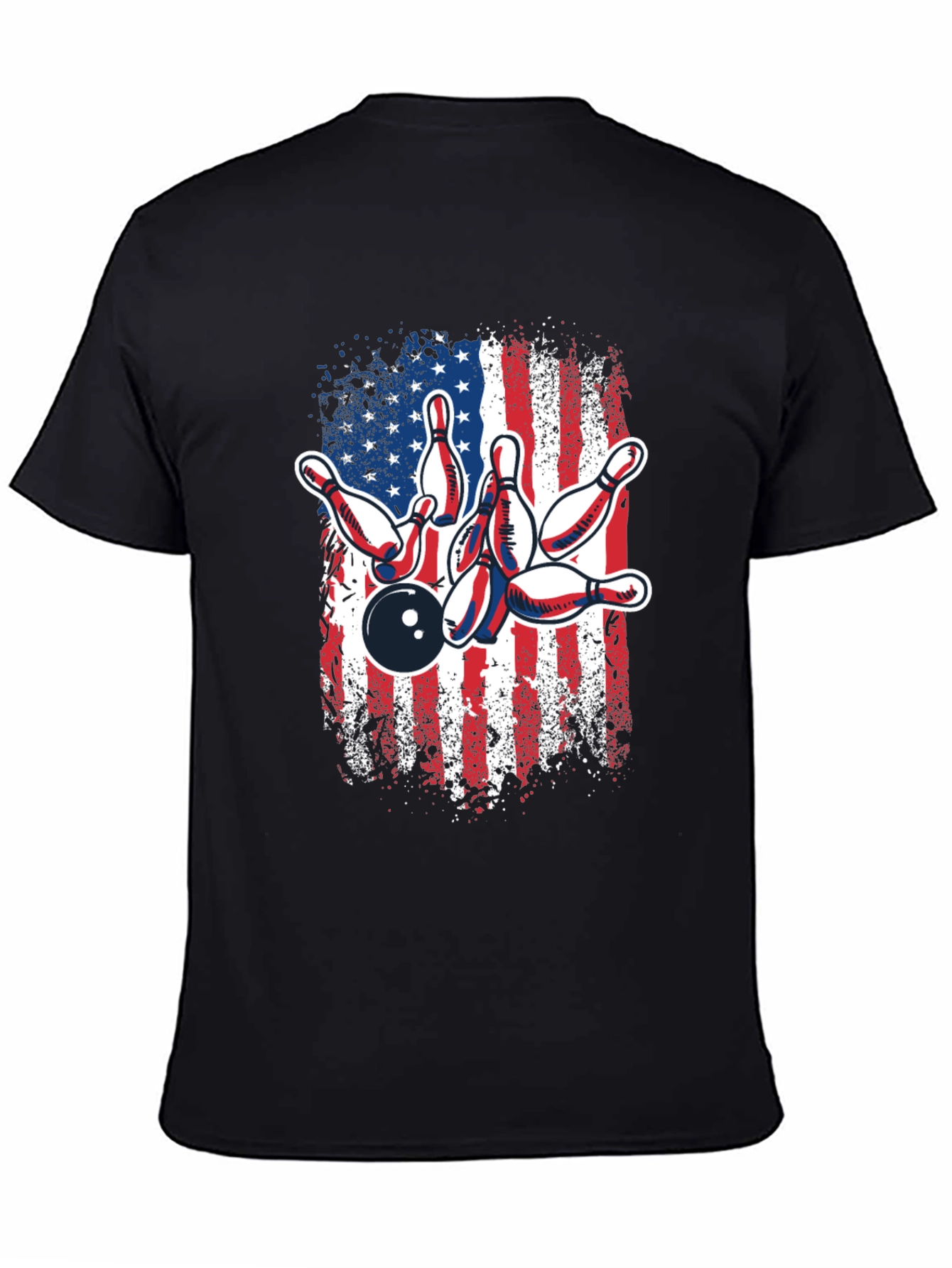 American Flag Bowling T-Shirt