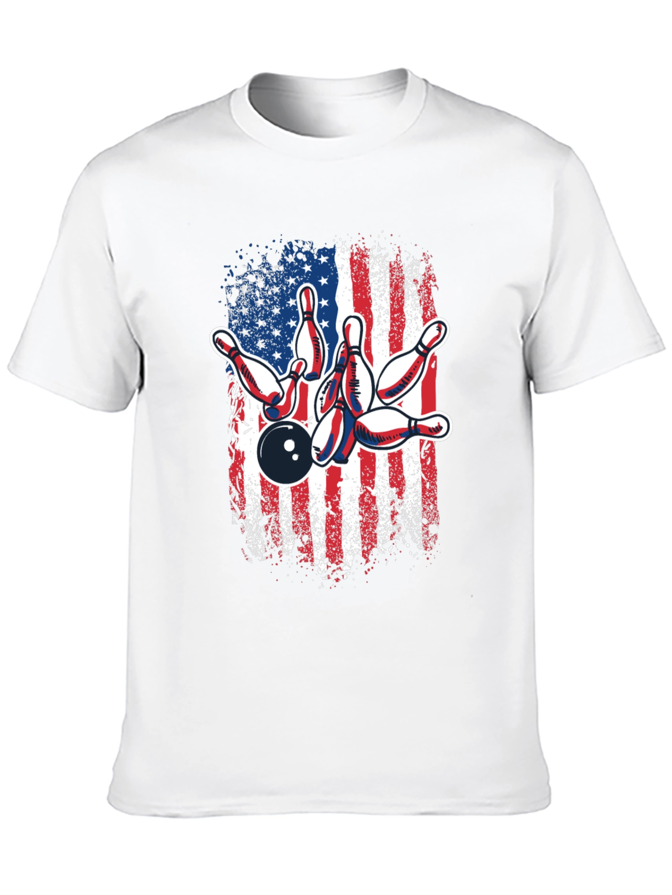 American Flag Bowling T-Shirt