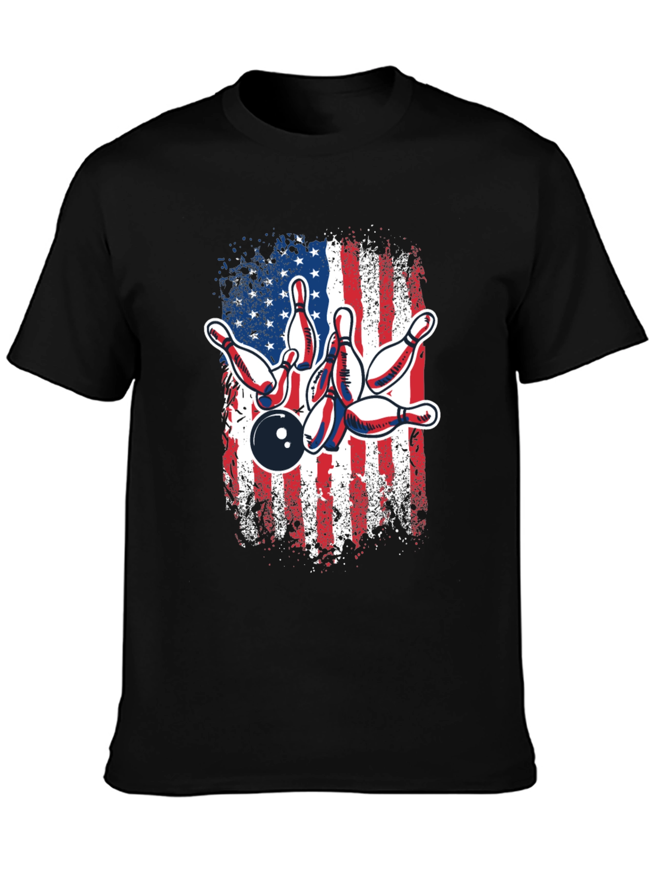 American Flag Bowling T-Shirt
