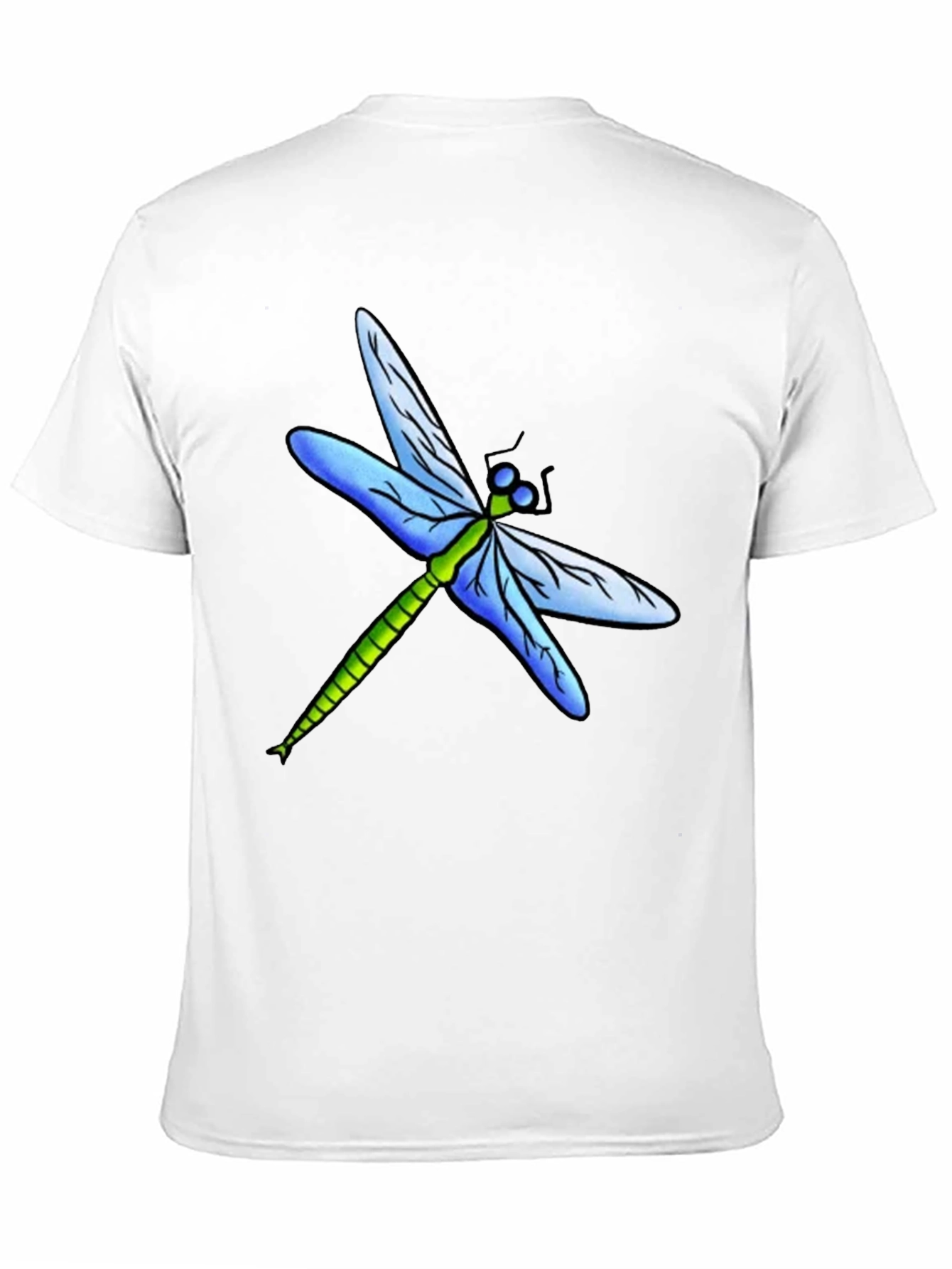 Dragonfly Graphic Tee - Black Cotton T-Shirt