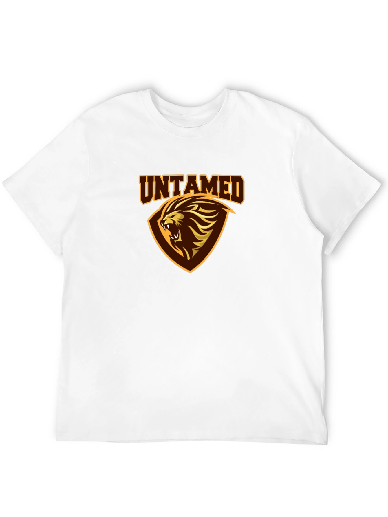 Untamed Lion Graphic Print Black T-Shirt
