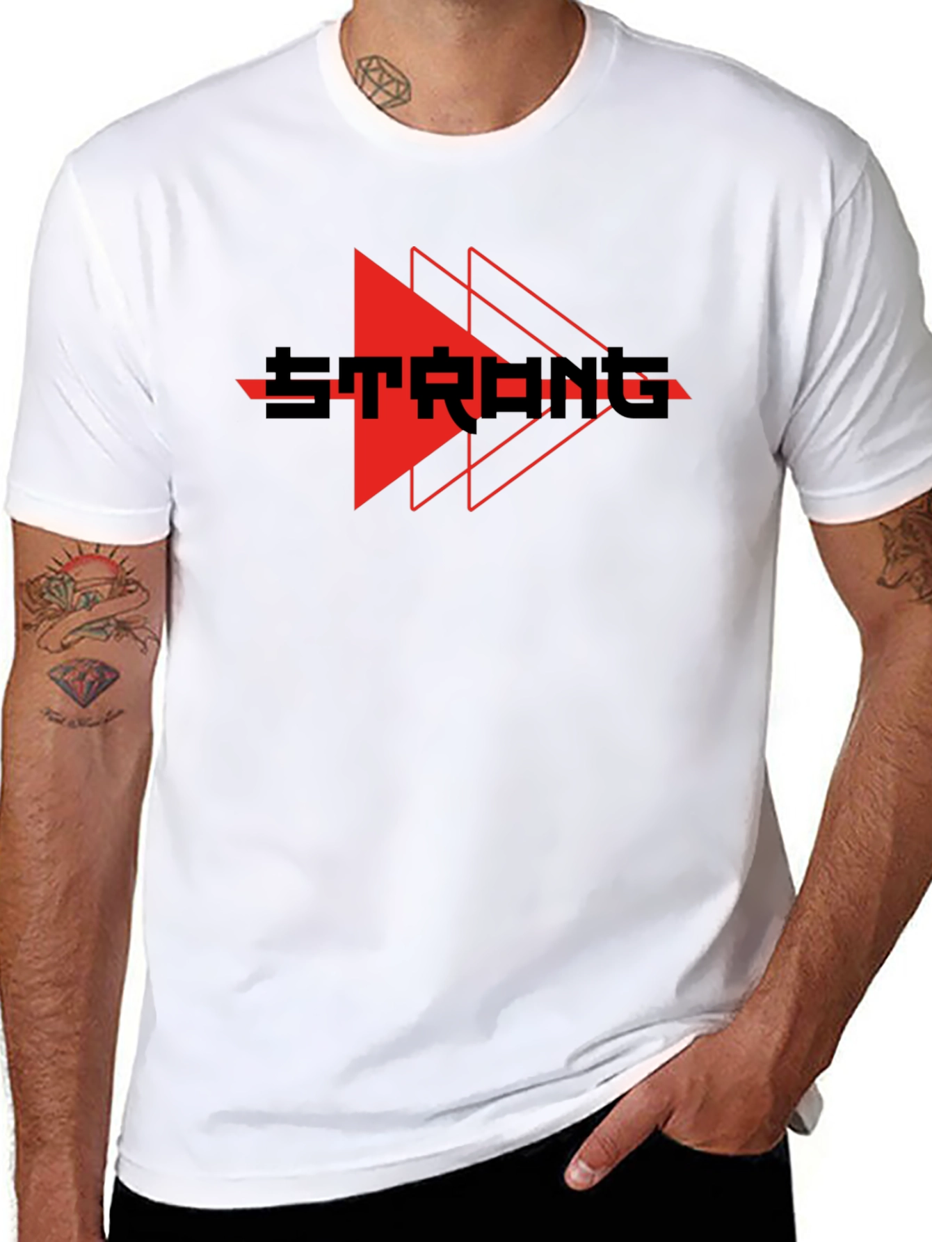 Strong Graphic Print Crew Neck T-Shirt
