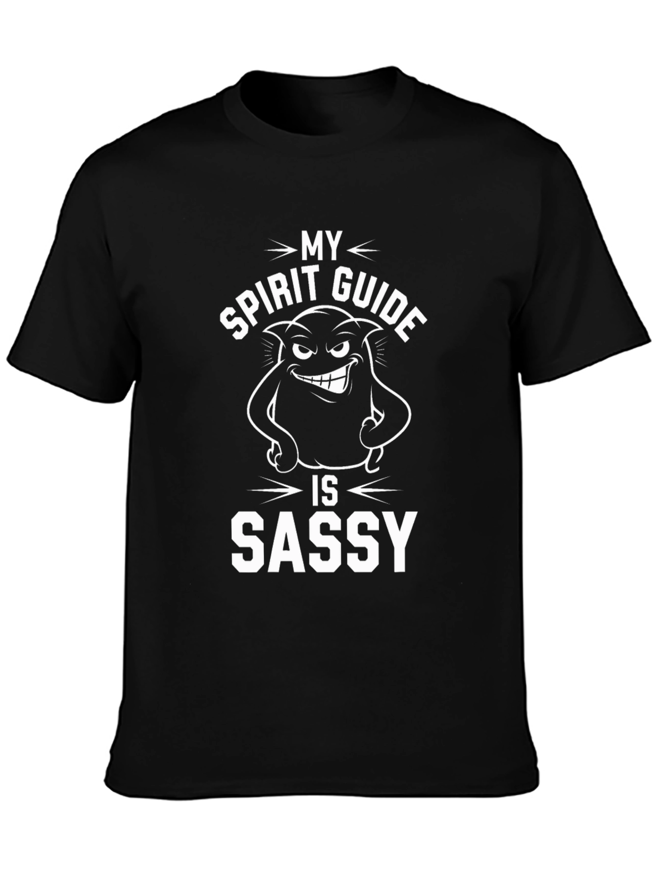 Sassy Spirit Guide Graphic Tee - Black T-Shirt