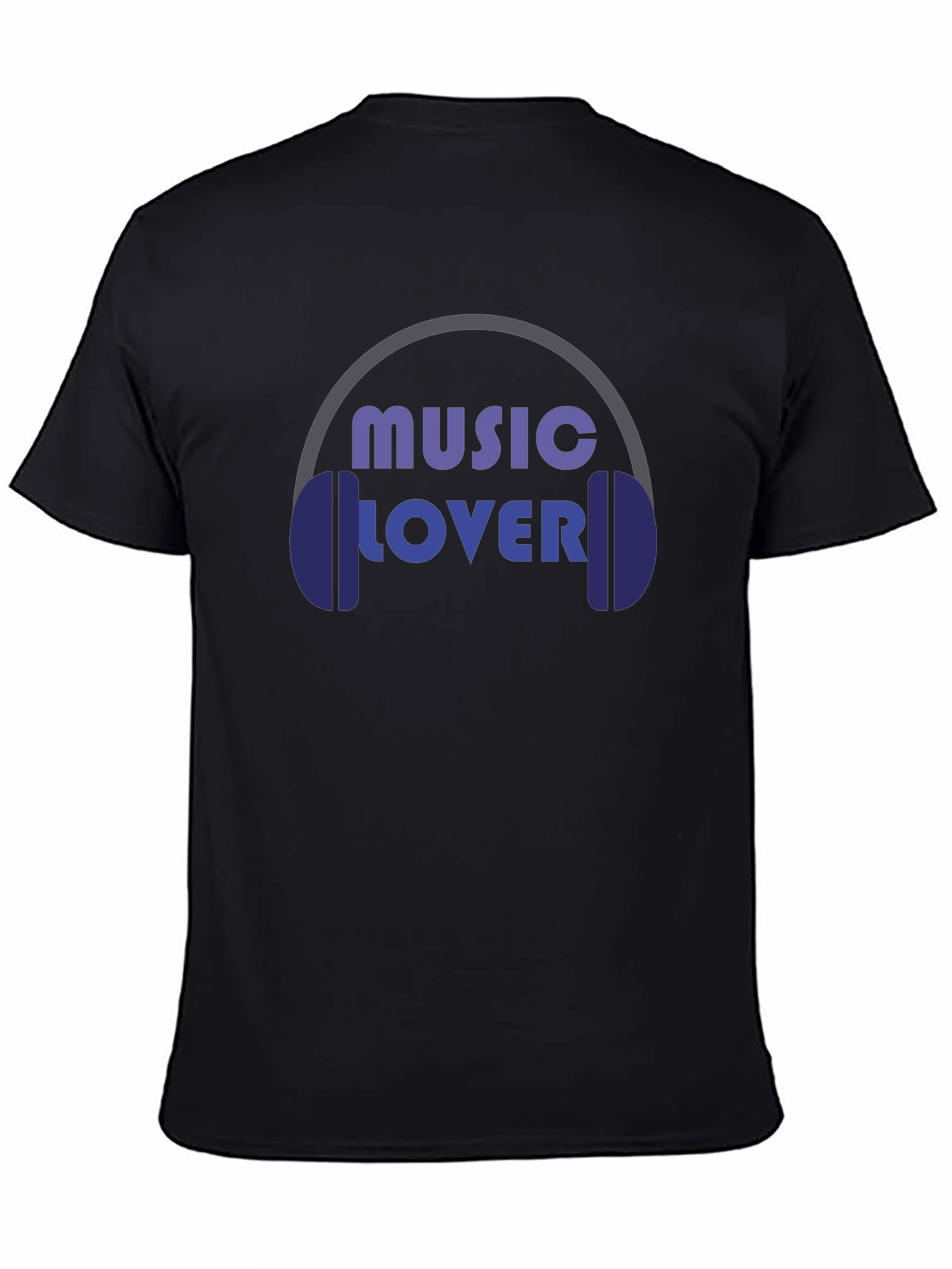 Music Lover Graphic T-Shirt - Black Cotton Tee