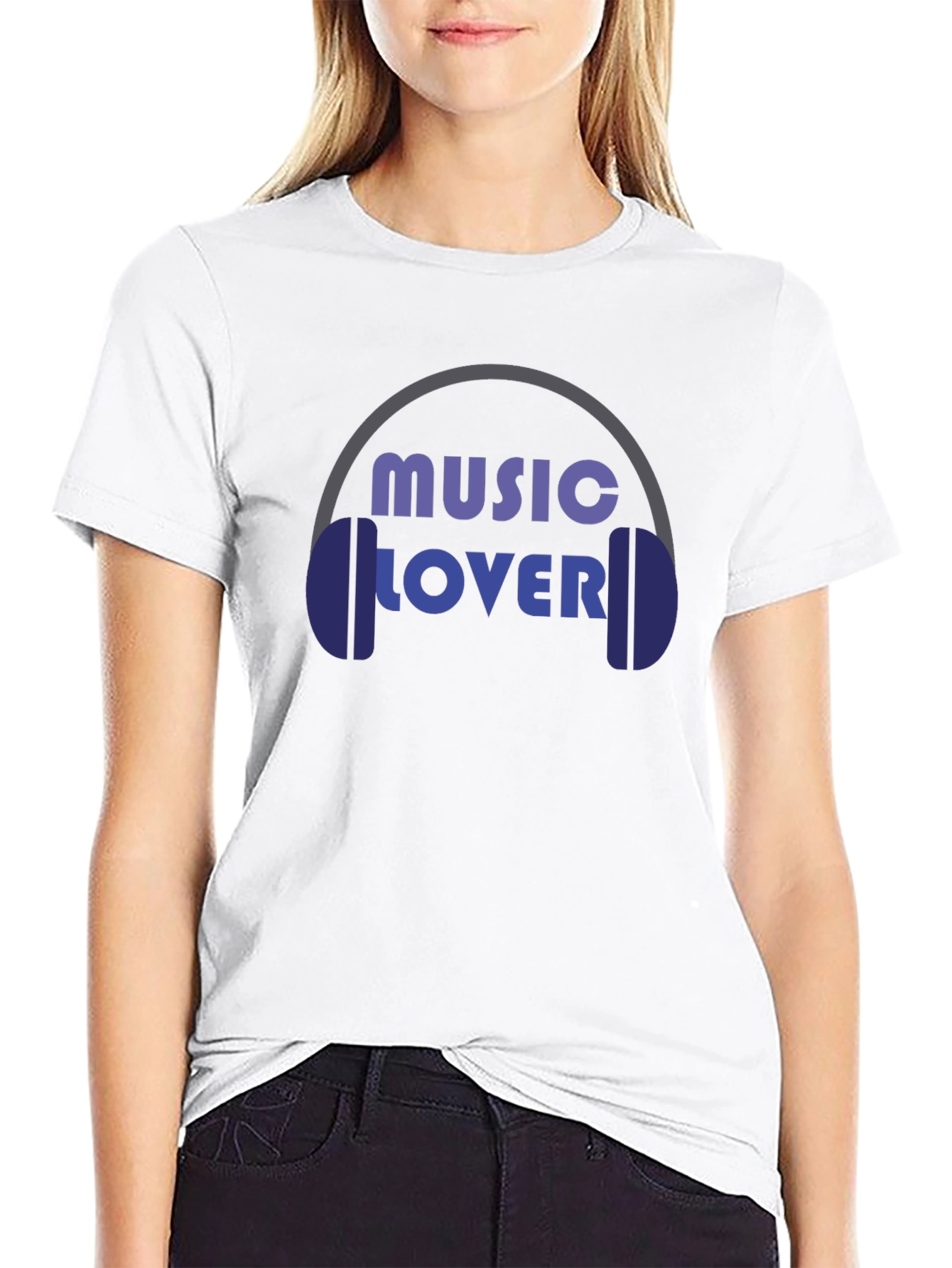 Music Lover Graphic T-Shirt - Black Cotton Tee