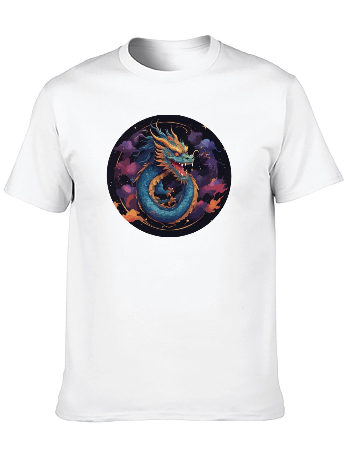 Dragon Graphic Print Black T-Shirt